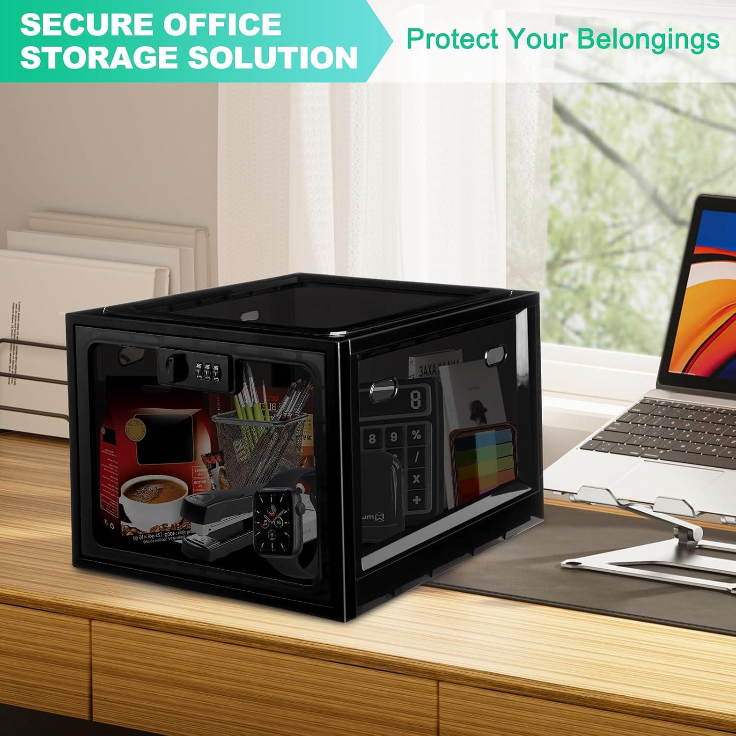 Caja de Seguridad para Medicamentos chefeggukk 12.6L Negra