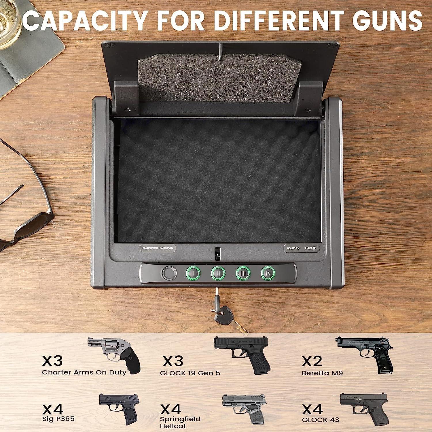 Caja Fuerte Biométrica SOULYI para 3 Pistolas con Teclado Digital