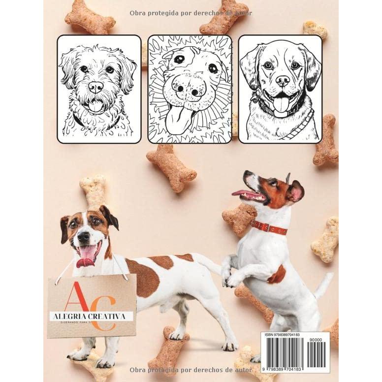 Libro para colorear perros para adultos y jovenes: Libro de perros para pintar. 50 diseños hermosos. Para todas las edades. (Spanish Edition)