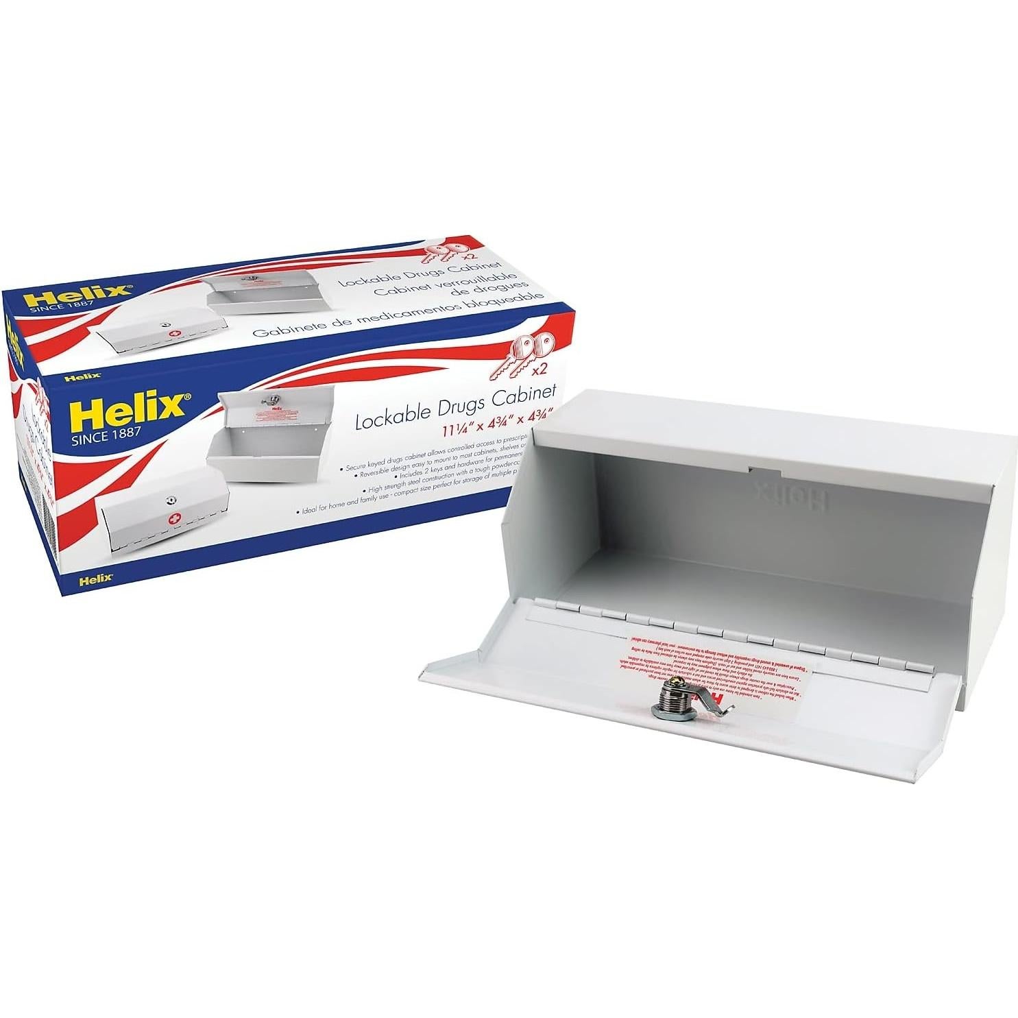 Gabinete de Medicamentos Helix - Caja de Acero 29.2x12.2cm