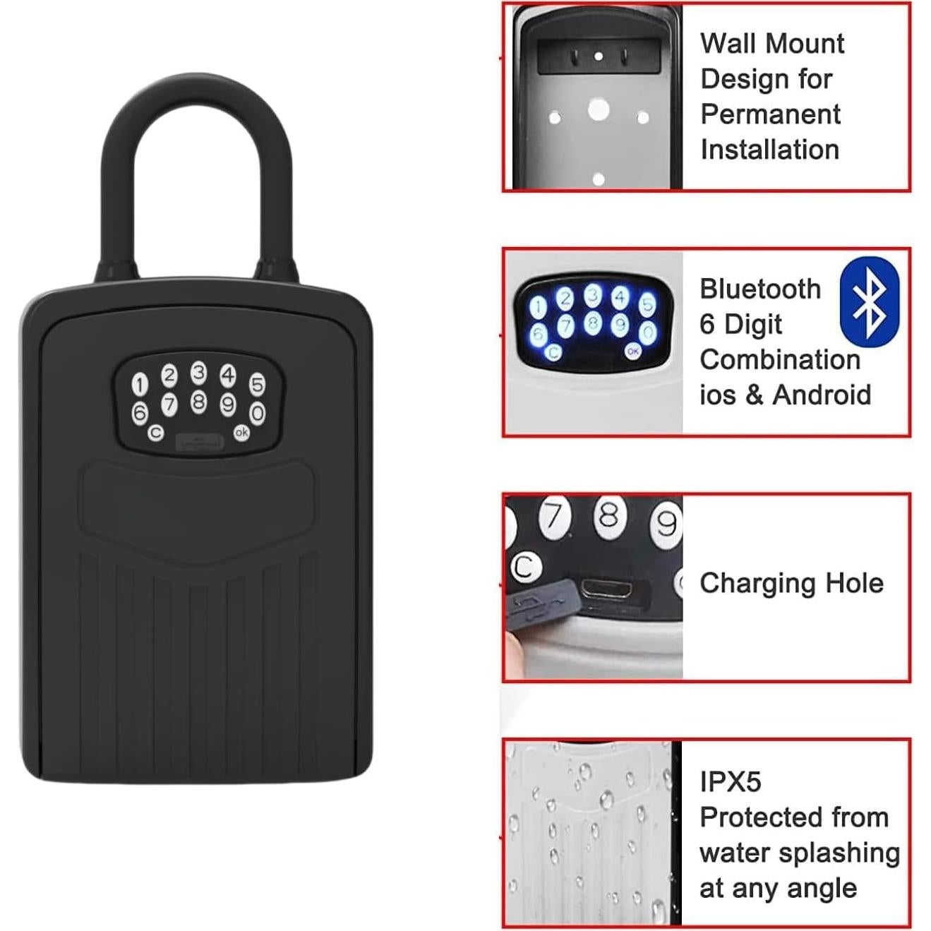 Caja de Cerradura Digital Inteligente Loccess SMKB2-BT Bluetooth