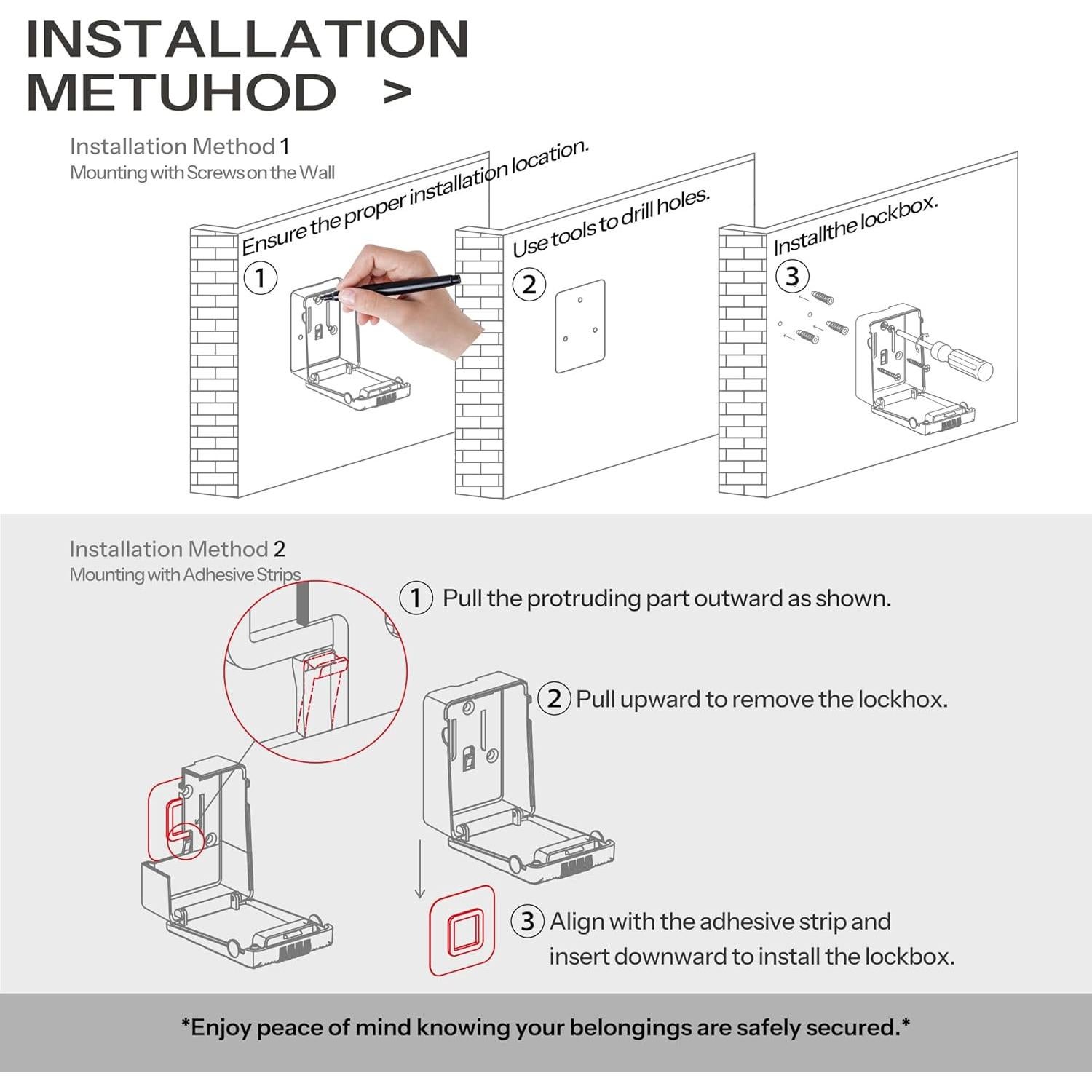 Caja de Seguridad para Llaves UP Security BP01 - Código Mecánico