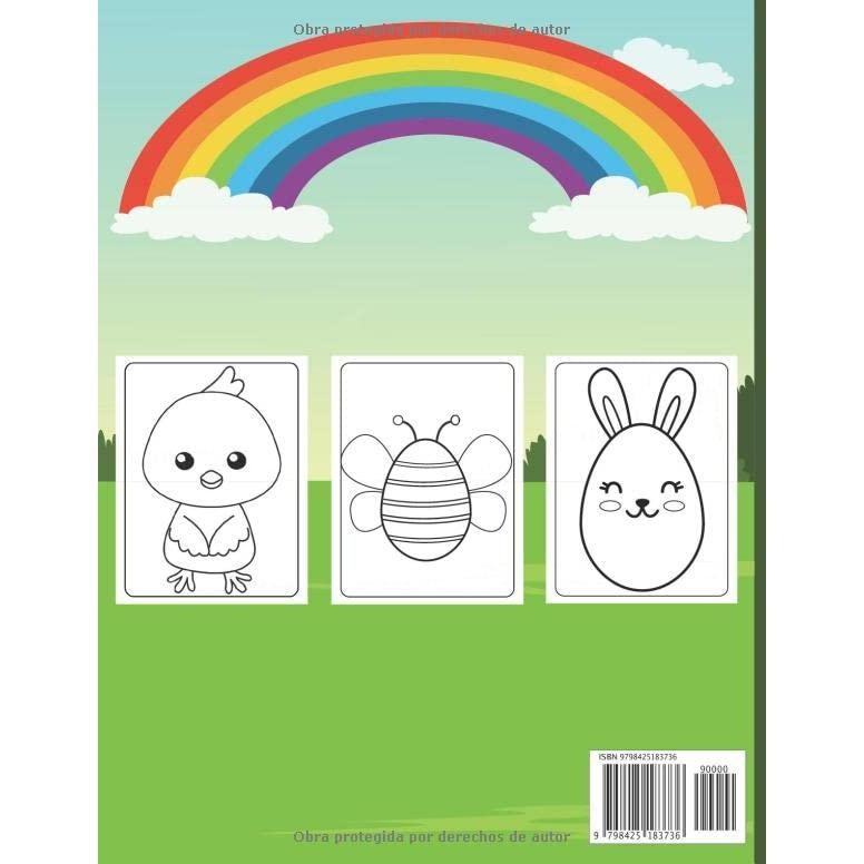 Pascua Libro De Colorear Para Niños de 1 a 4 Años: Con Conejos y Huevos de Pascua (Spanish Edition)