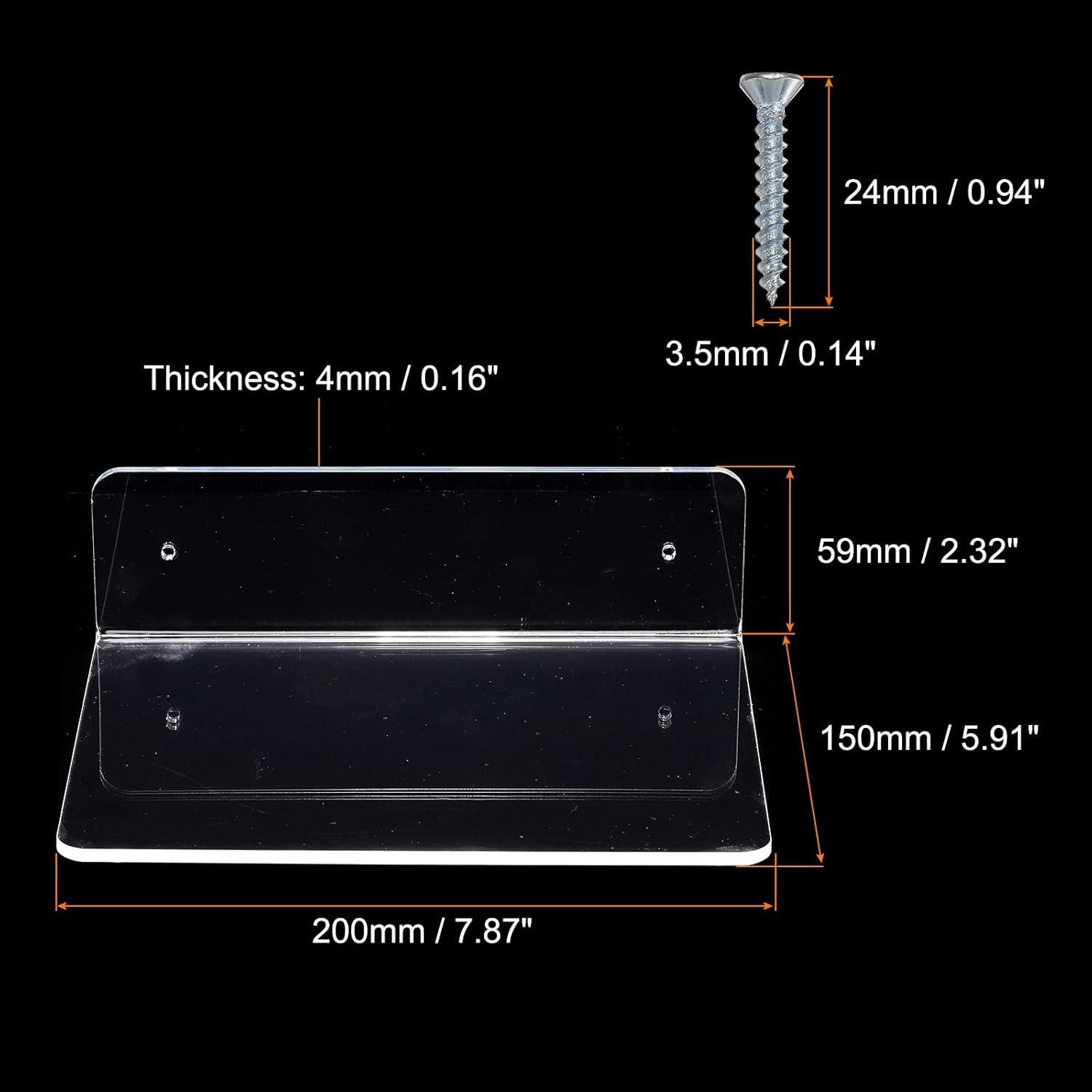 Estante Flotante Acrílico PATIKIL 20x15 cm Transparente