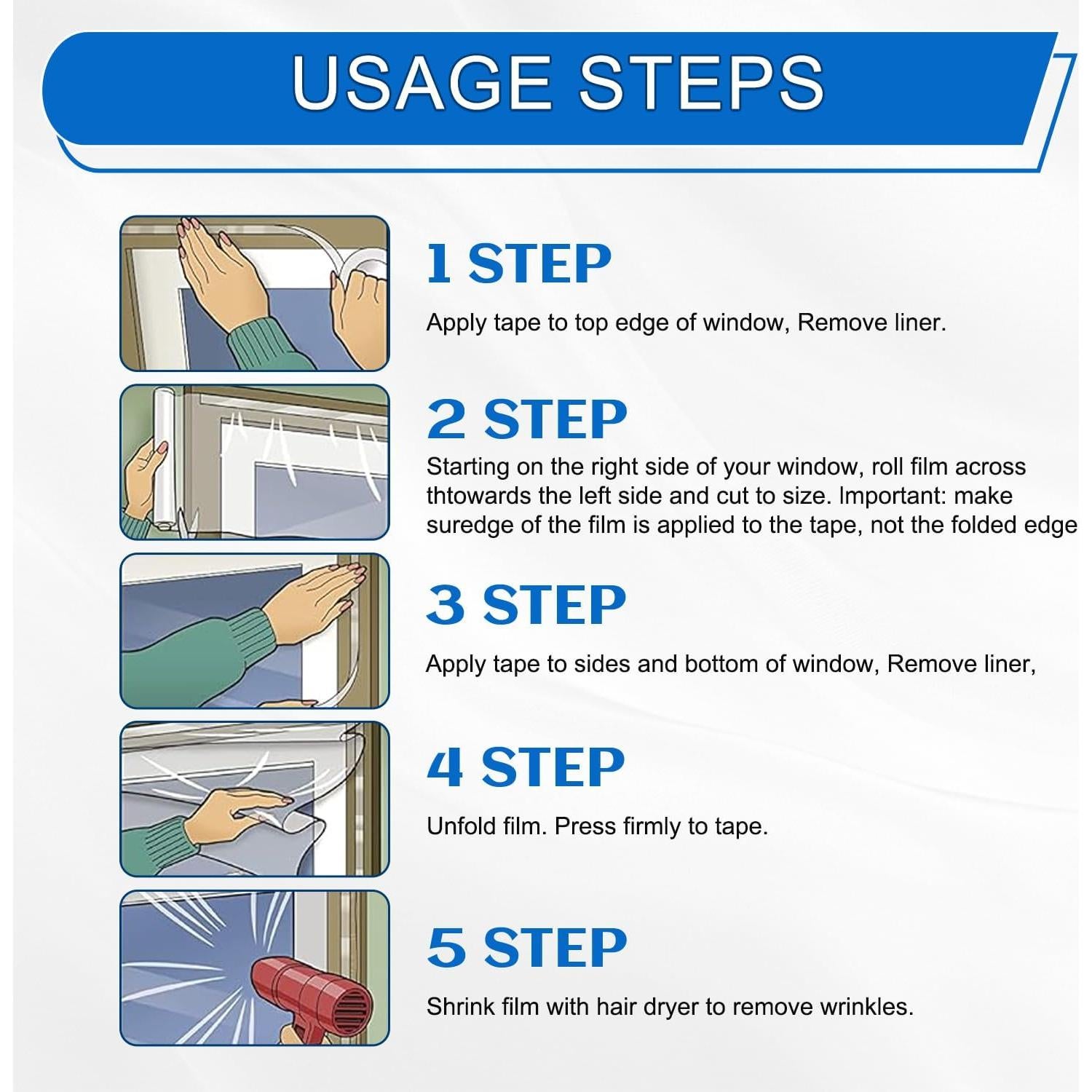 Kit Aislamiento Térmico Ventanas PackYard 5 Paquetes 106.68x533.4cm