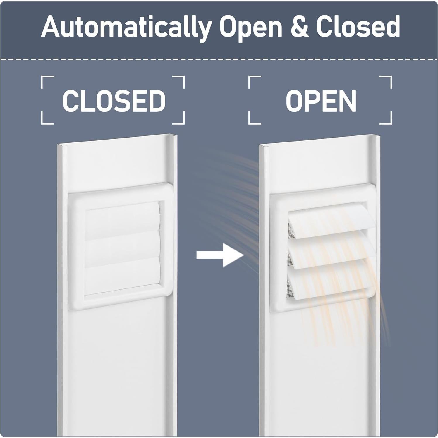 Kit de Ventilación de Ventana 4" Flamorrow con Paneles Ajustables