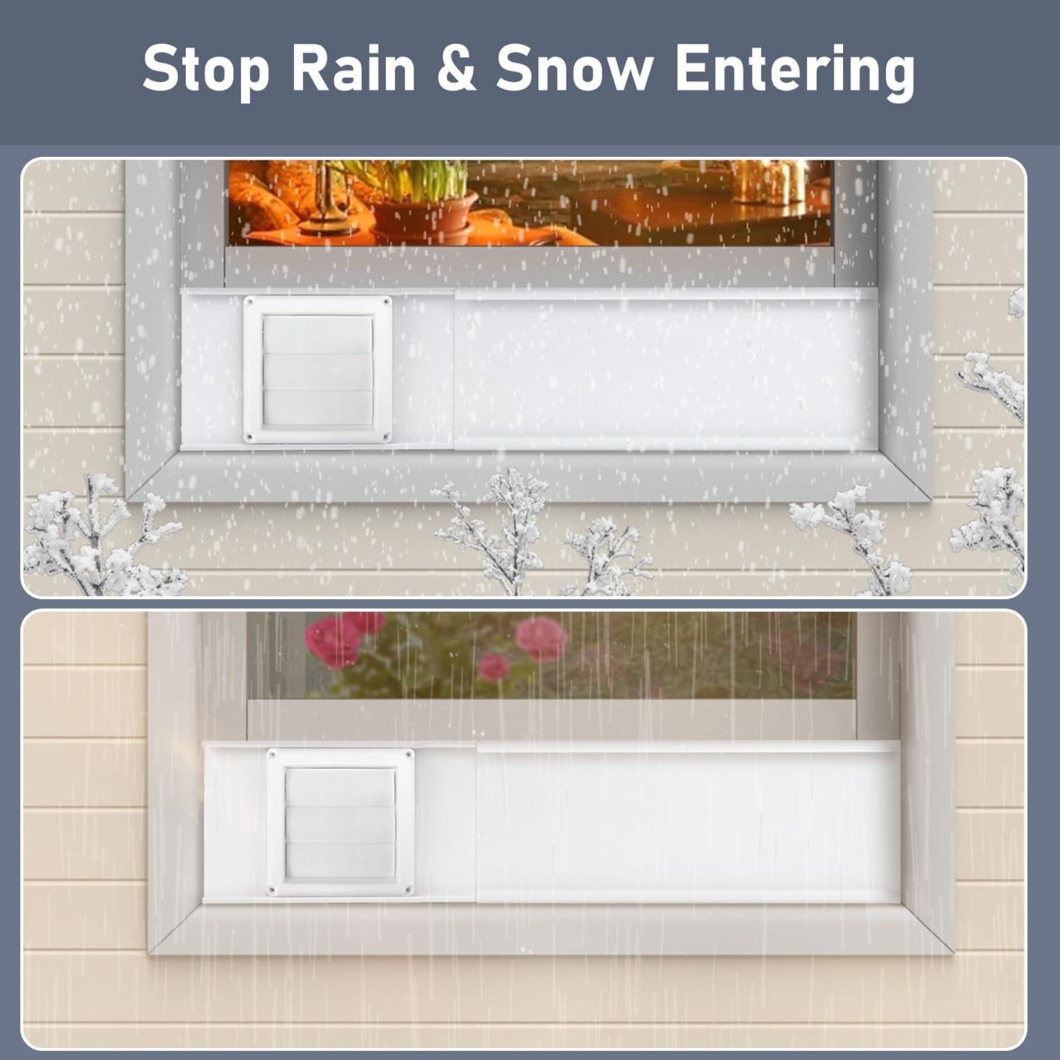 Kit de Ventilación de Ventana 4" Flamorrow con Paneles Ajustables