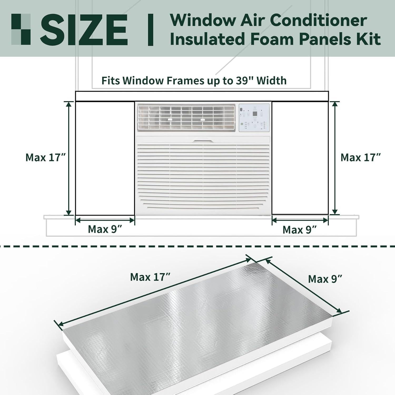 Paneles de Aislamiento Térmico Flehomo 43.2x22.9cm Impermeables