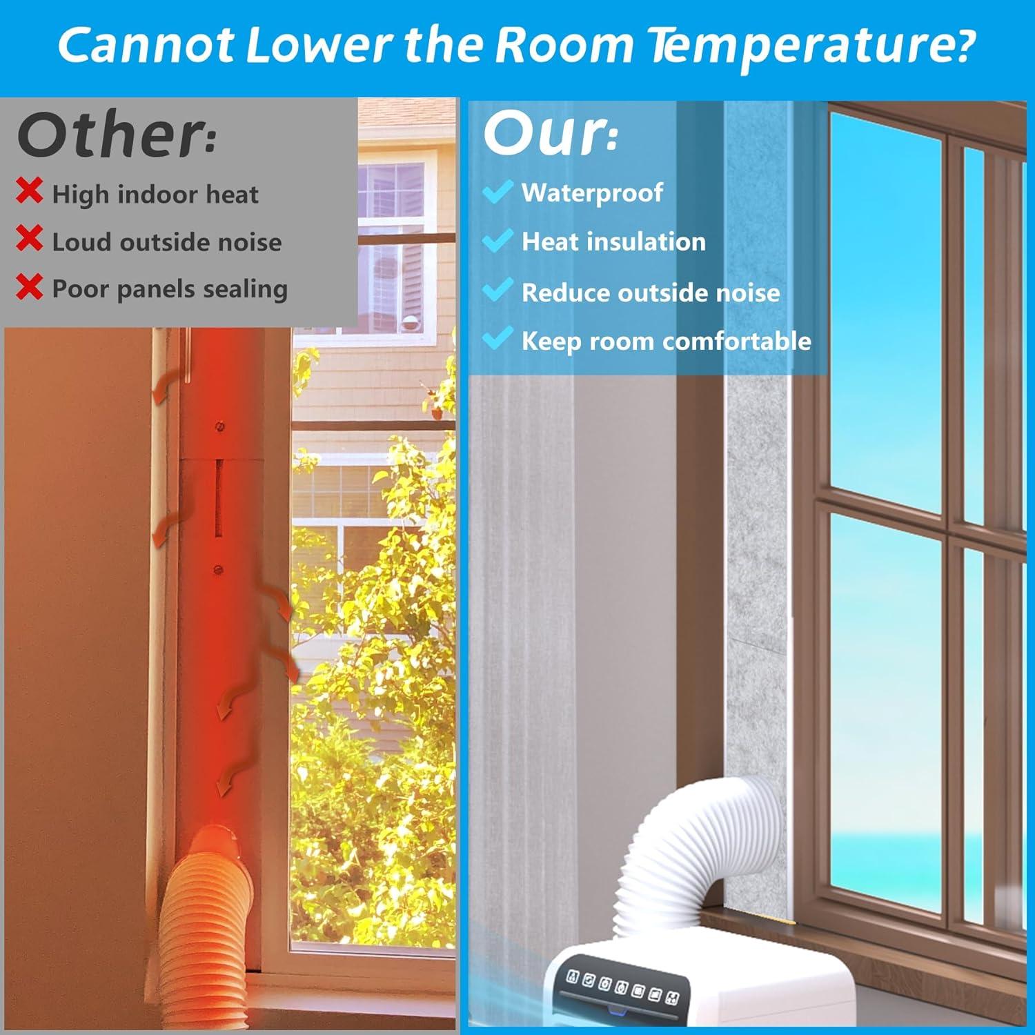 Kit de Sello de Ventana para Aire Acondicionado Flamorrow PACW-02