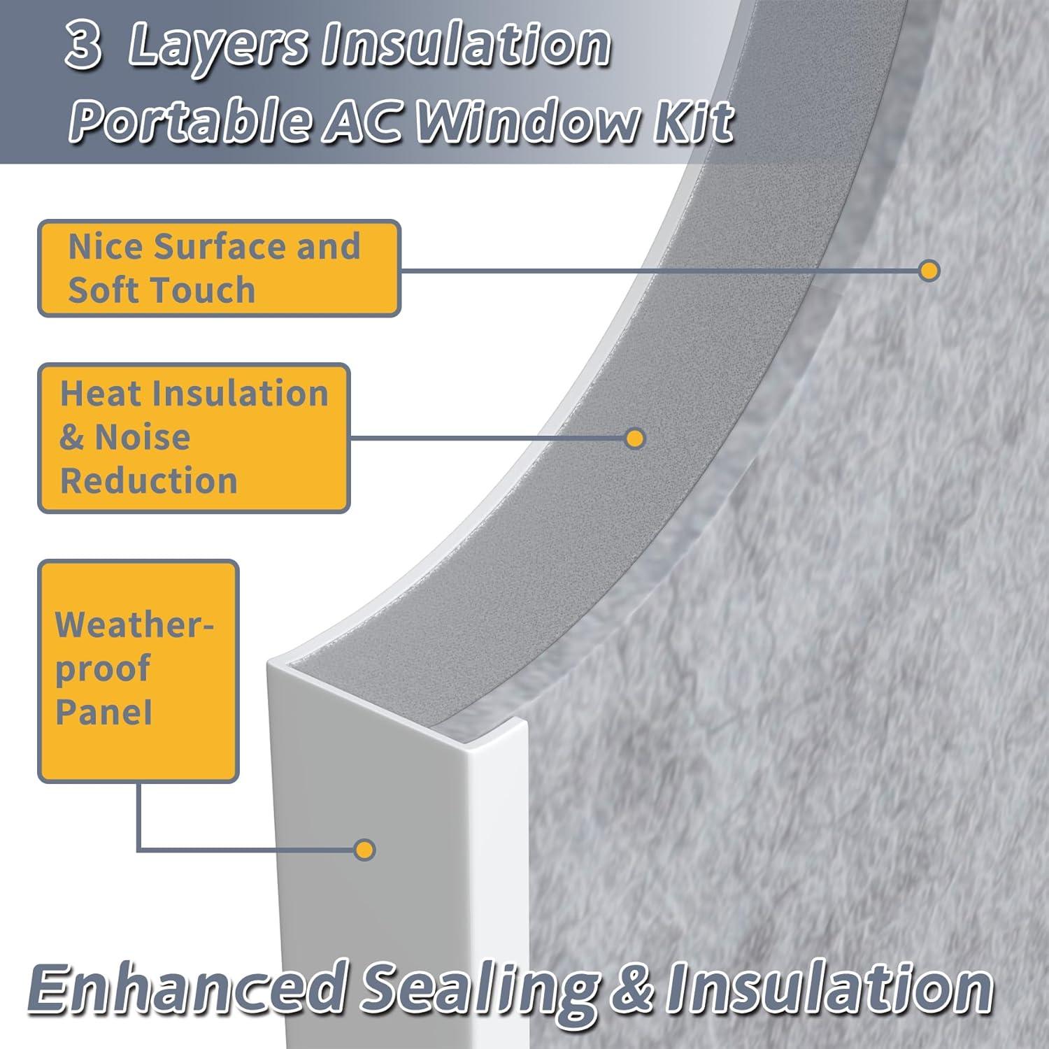 Kit de Sello de Ventana para Aire Acondicionado Flamorrow PACW-02