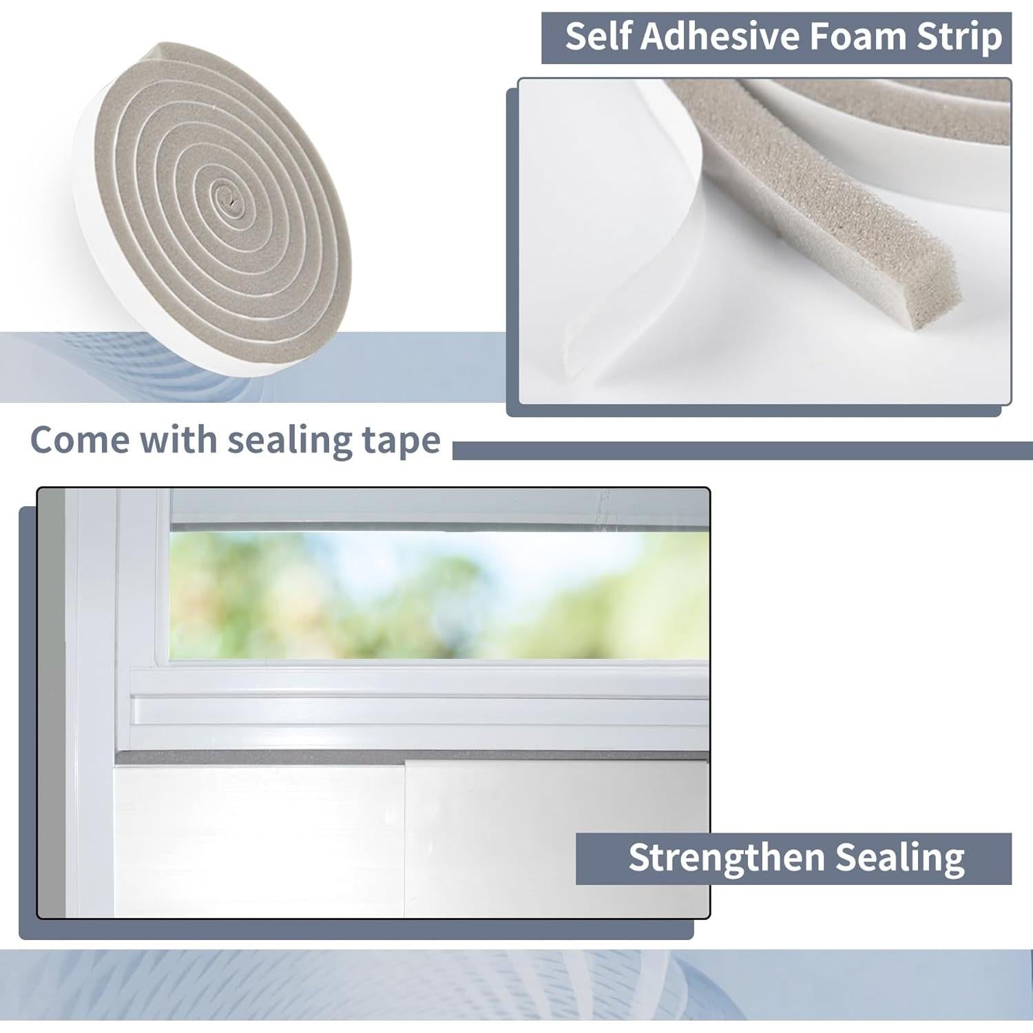 Kit de Sello de Ventana para Aire Acondicionado Flamorrow PACW-02