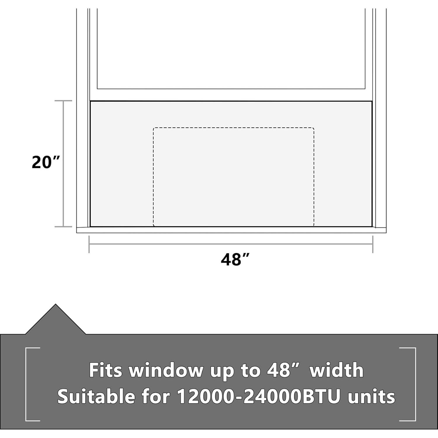 Panel Aislante de Espuma BJADE para Aire Acondicionado Ventana