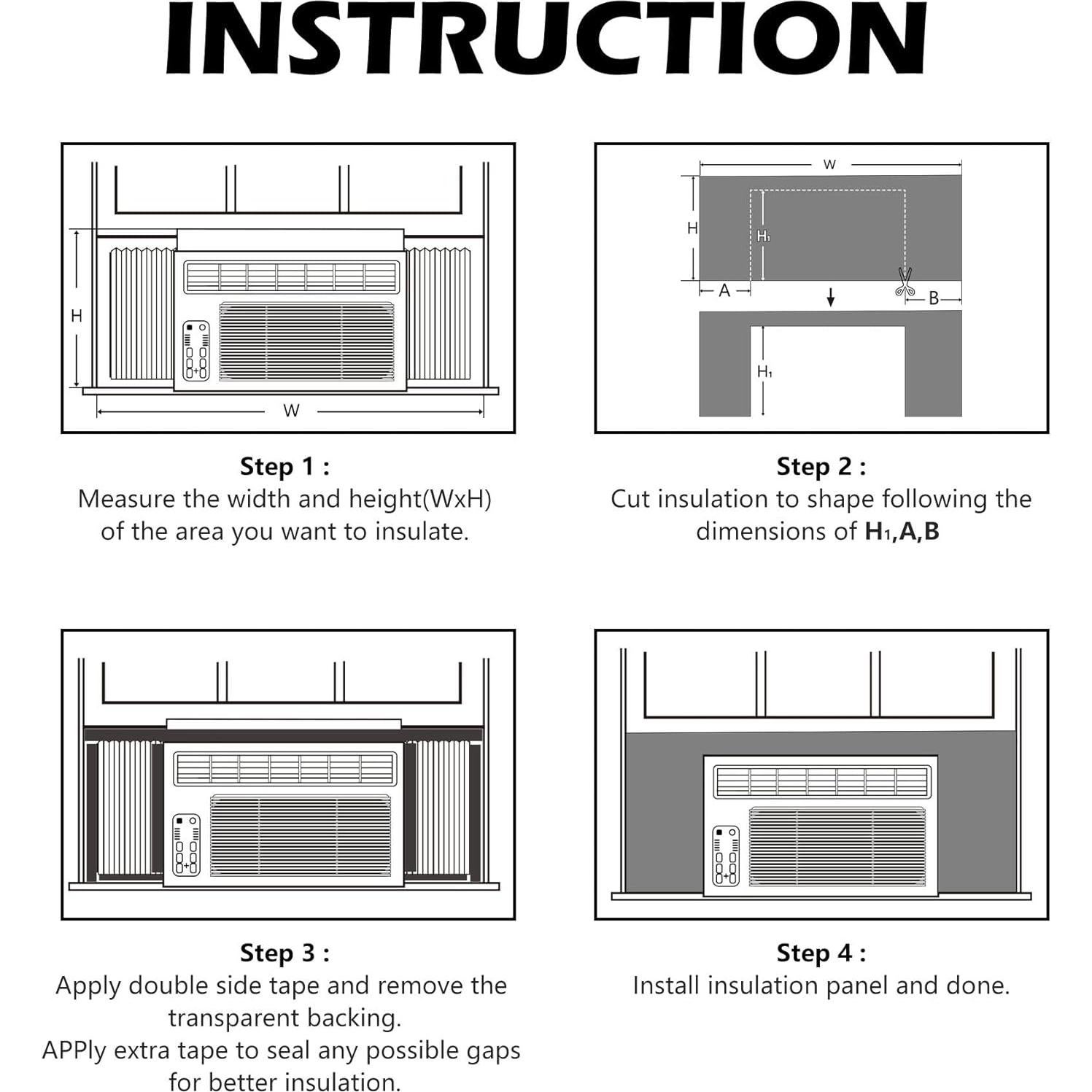 Panel Aislante de Espuma BJADE para Aire Acondicionado Ventana