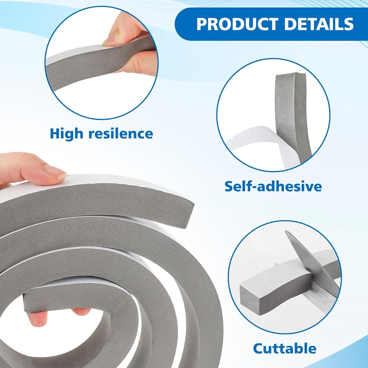 Cinta de Espuma Aislante EcoBrisa 20mm x 6.5m - Kit de 3 Rollos