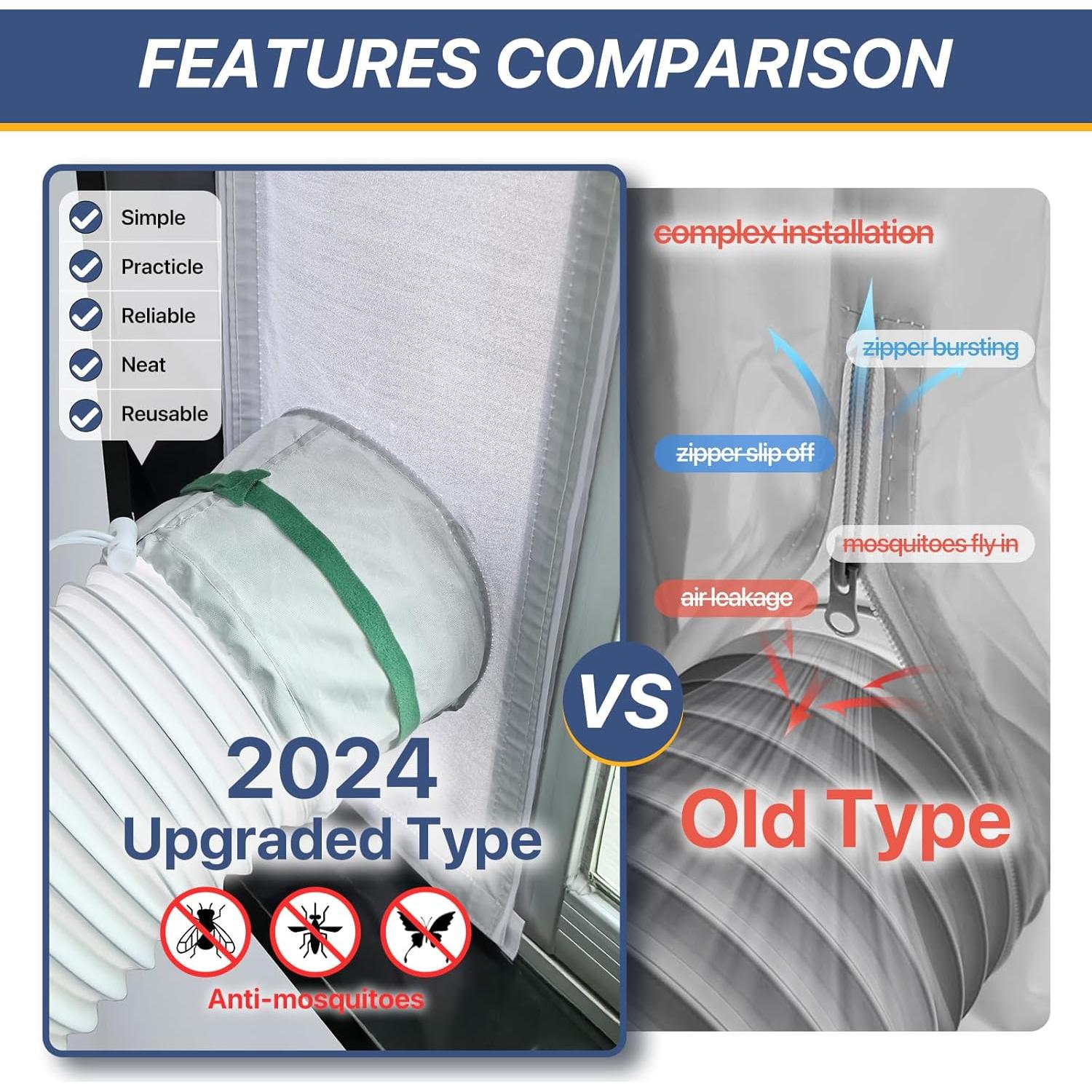 Kit de Ventilación de Ventana Loviga 420D Ajustable 23x102cm