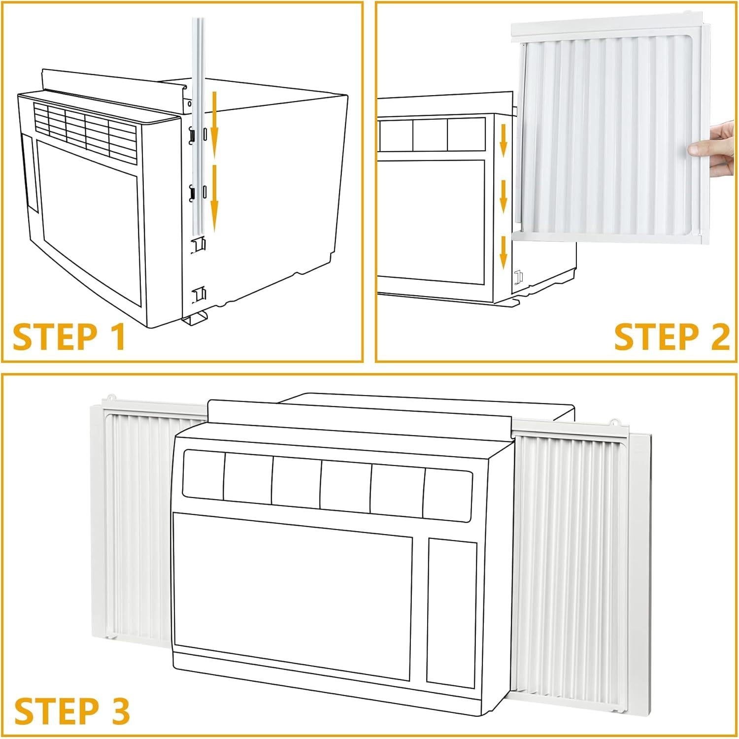 Conjunto de paneles laterales y marco para AC ventana LBG 8000BTU
