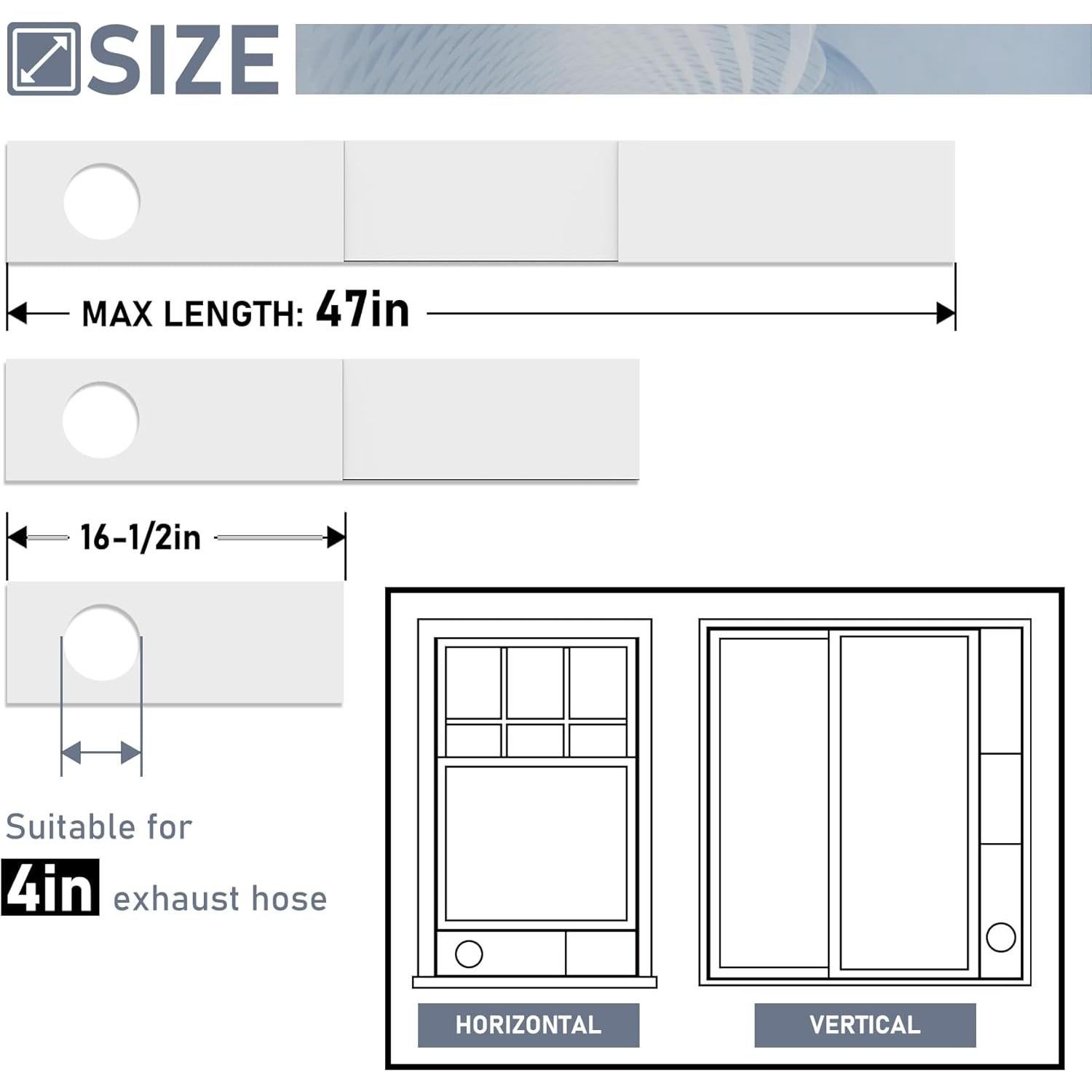 Kit de Ventana para Conducto de Secadora Flamorrow 4" (10.16 cm)