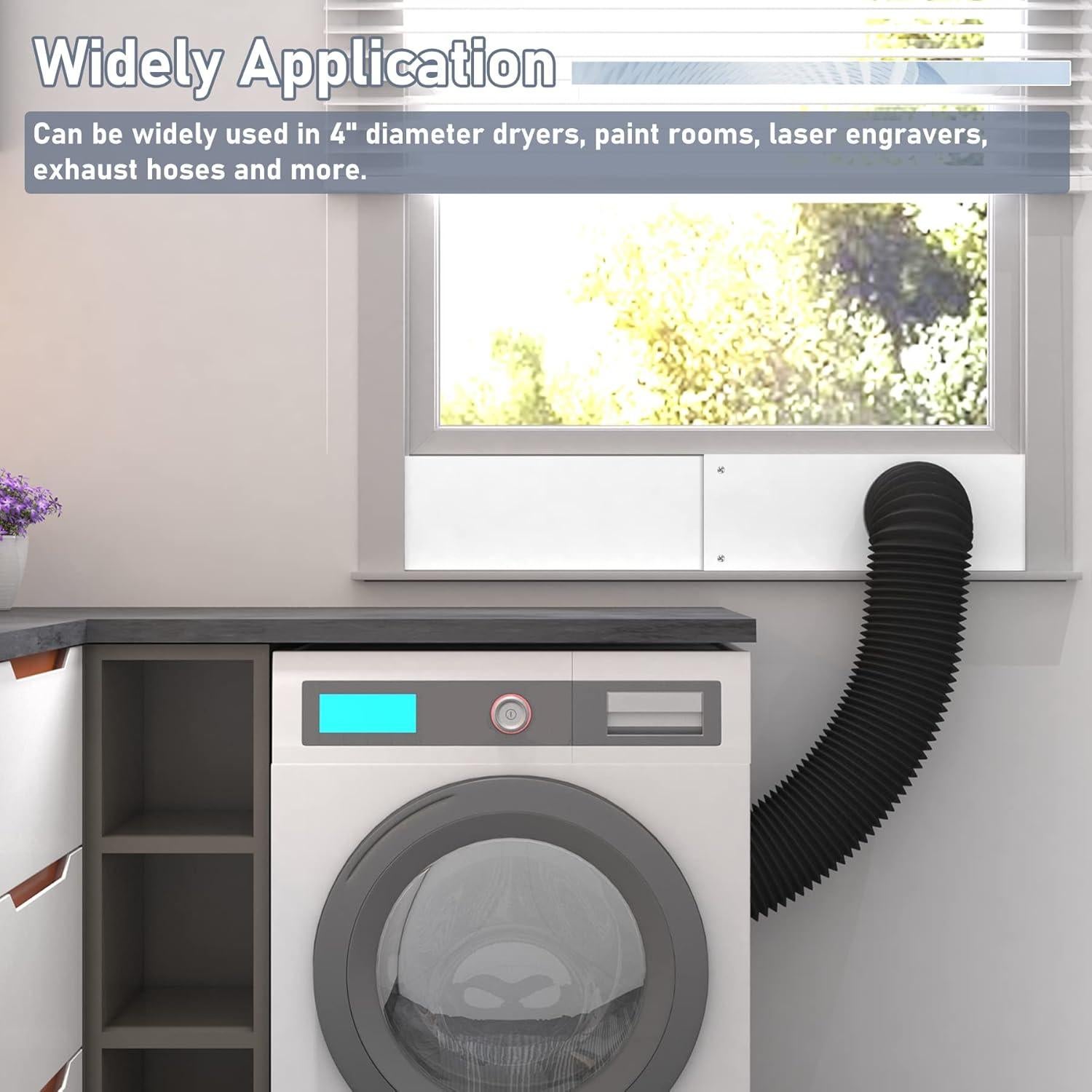 Kit de Ventana para Conducto de Secadora Flamorrow 4" (10.16 cm)