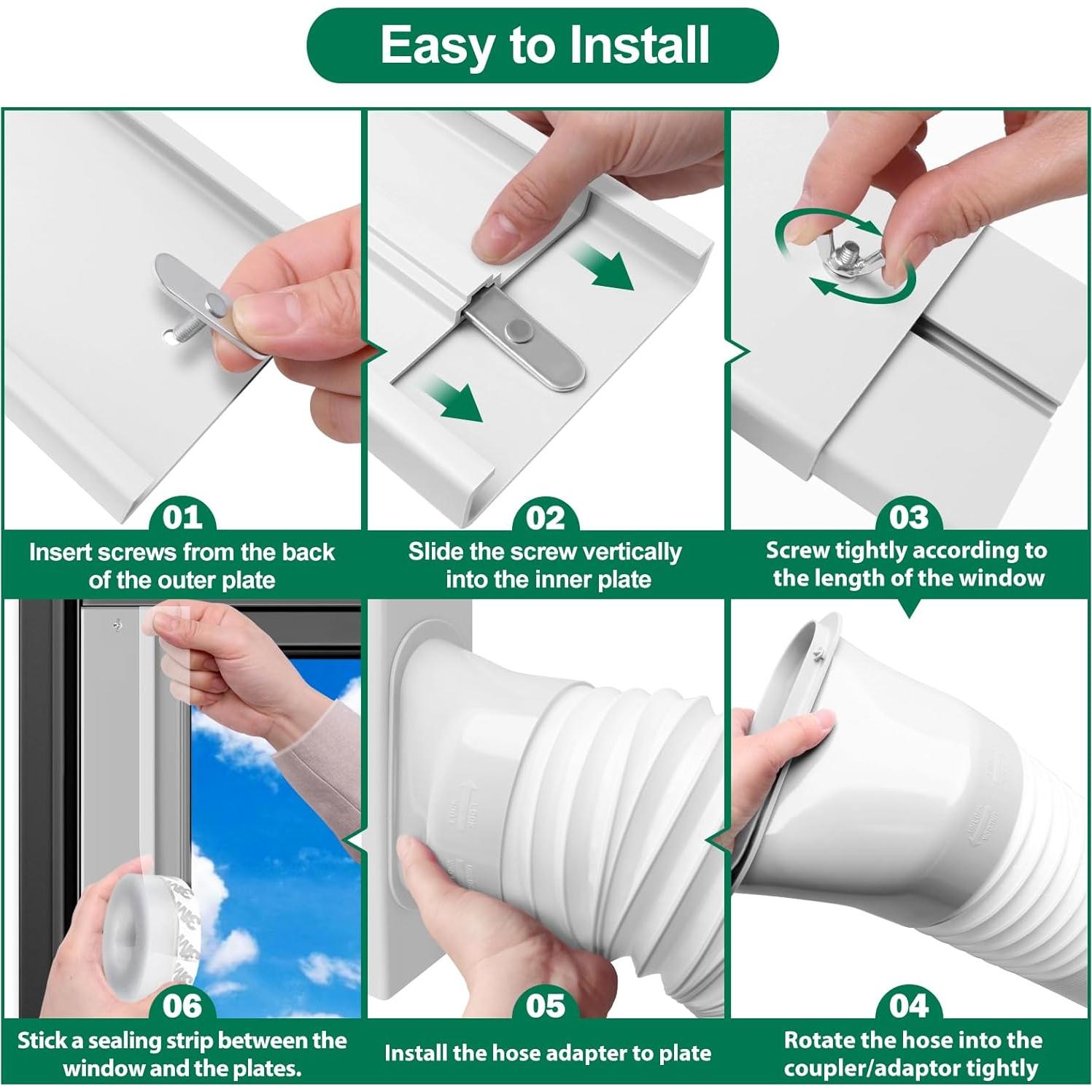 Kit de Ventana para Aire Acondicionado Portátil Haikung 15 cm