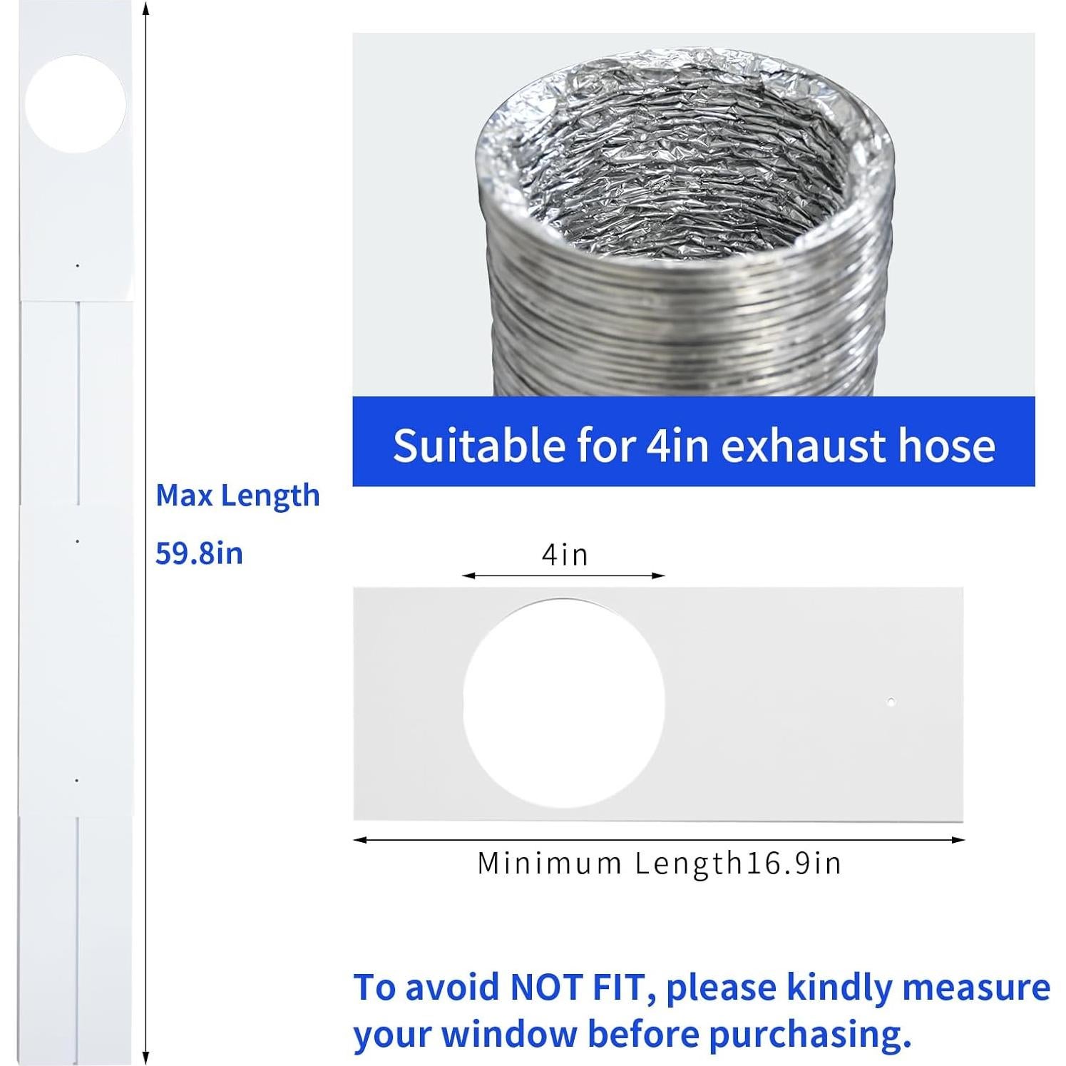 Kit de Ventana Ajustable para Conducto de Secadora 4" G GO . HO