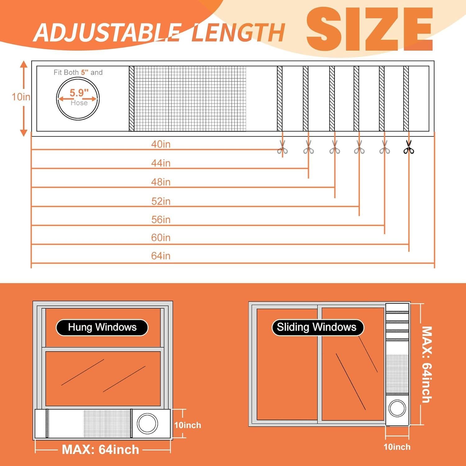 Kit de Ventilación para Ventana AC GCGOODS GC-EC 162.56 cm