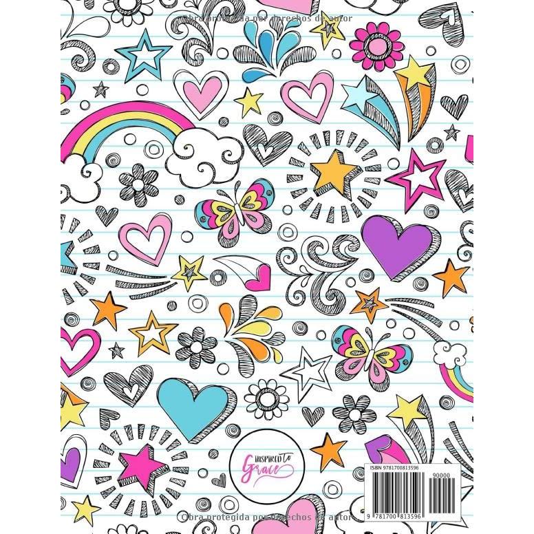 Libro de colorear - Versículos de la Biblia para niñas (Spanish Edition)