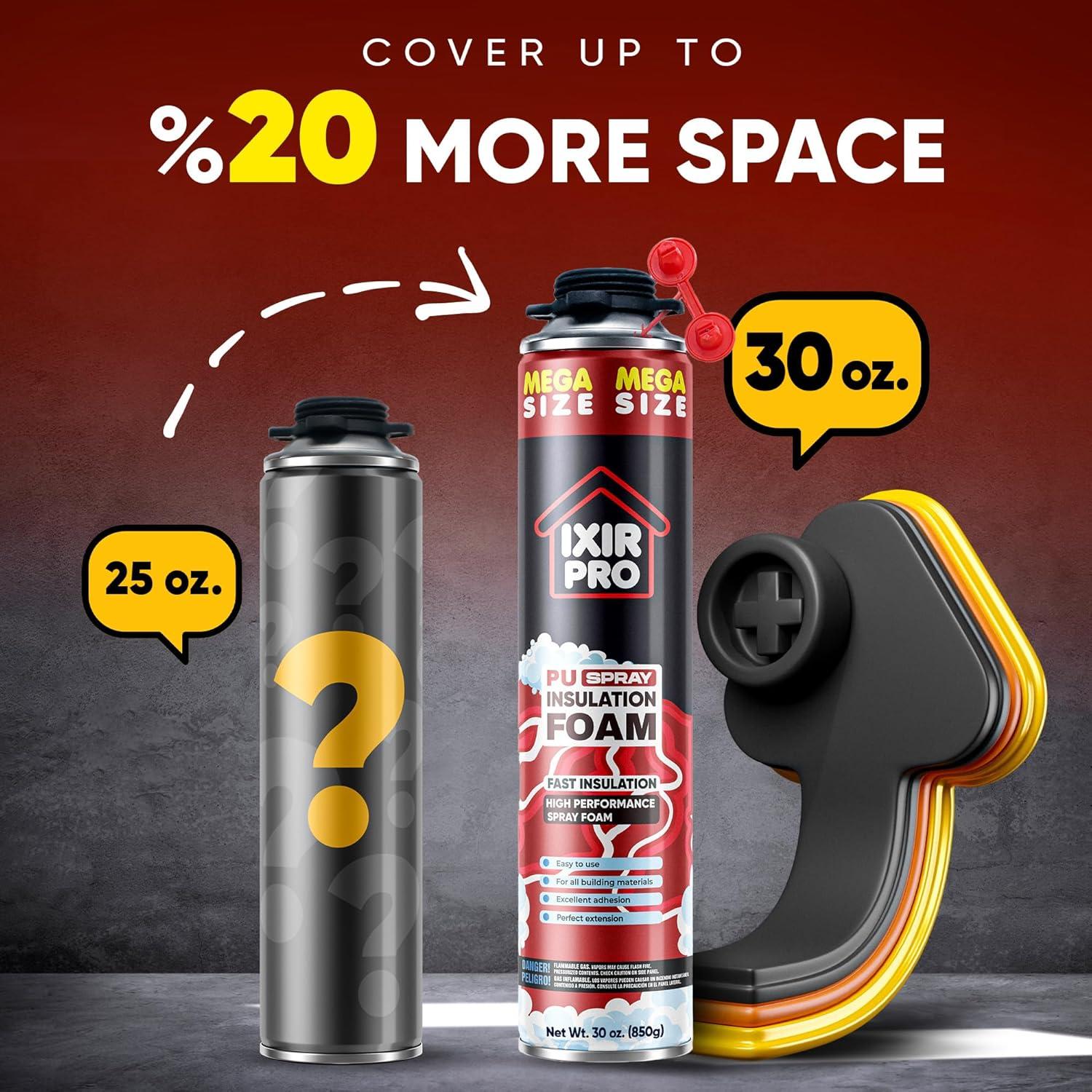 Espuma de Aislamiento en Spray ixirpro 12 Latas 850 g Alta Densidad