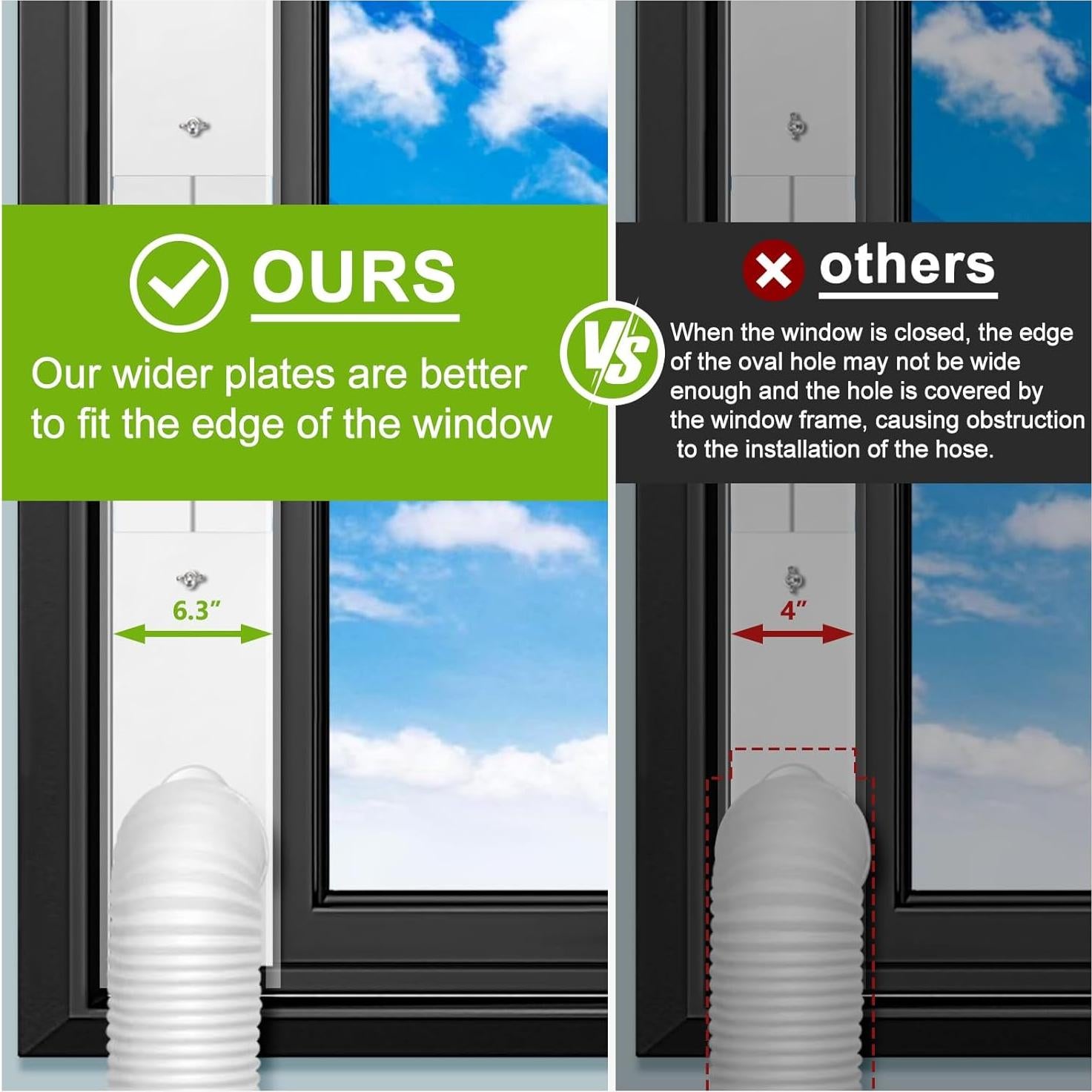 Kit de Ventilación para Ventana de Aire Acondicionado Haikun 43-152cm