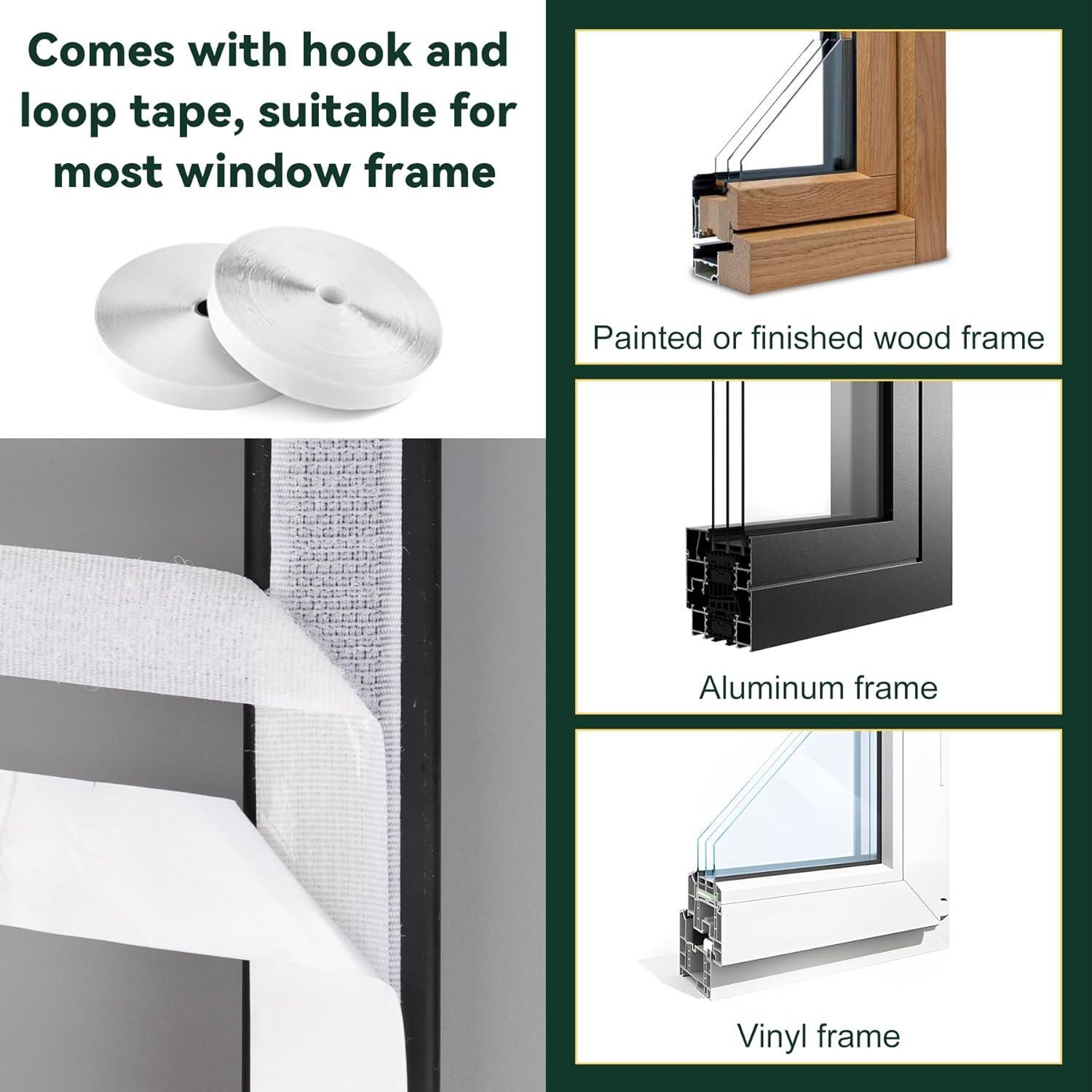 Kit de Aislamiento de Ventana Flehomo 119.4x160 cm Transparente