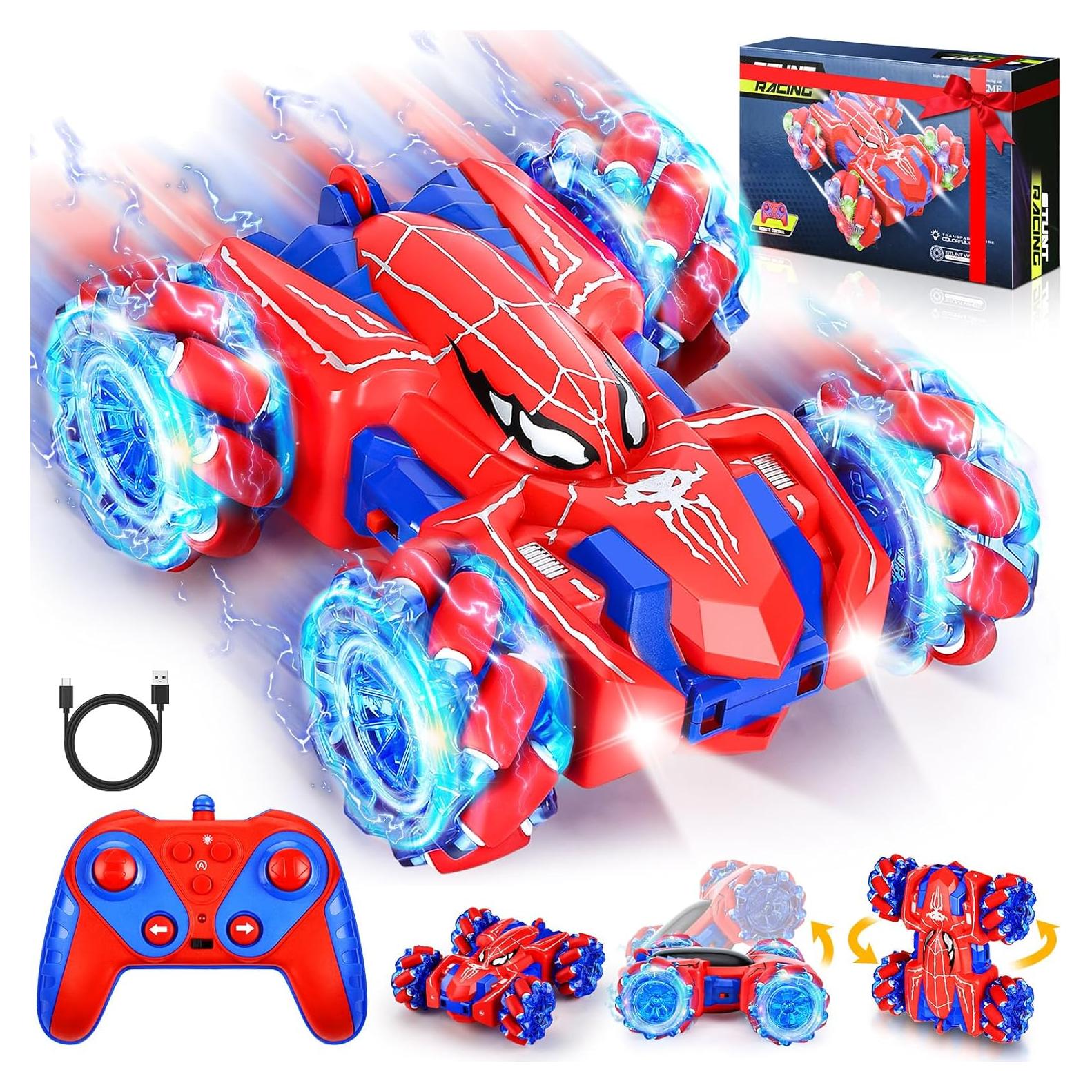 Coche de Control Remoto Beiqiden Spider 4WD Doble Lado Rojo