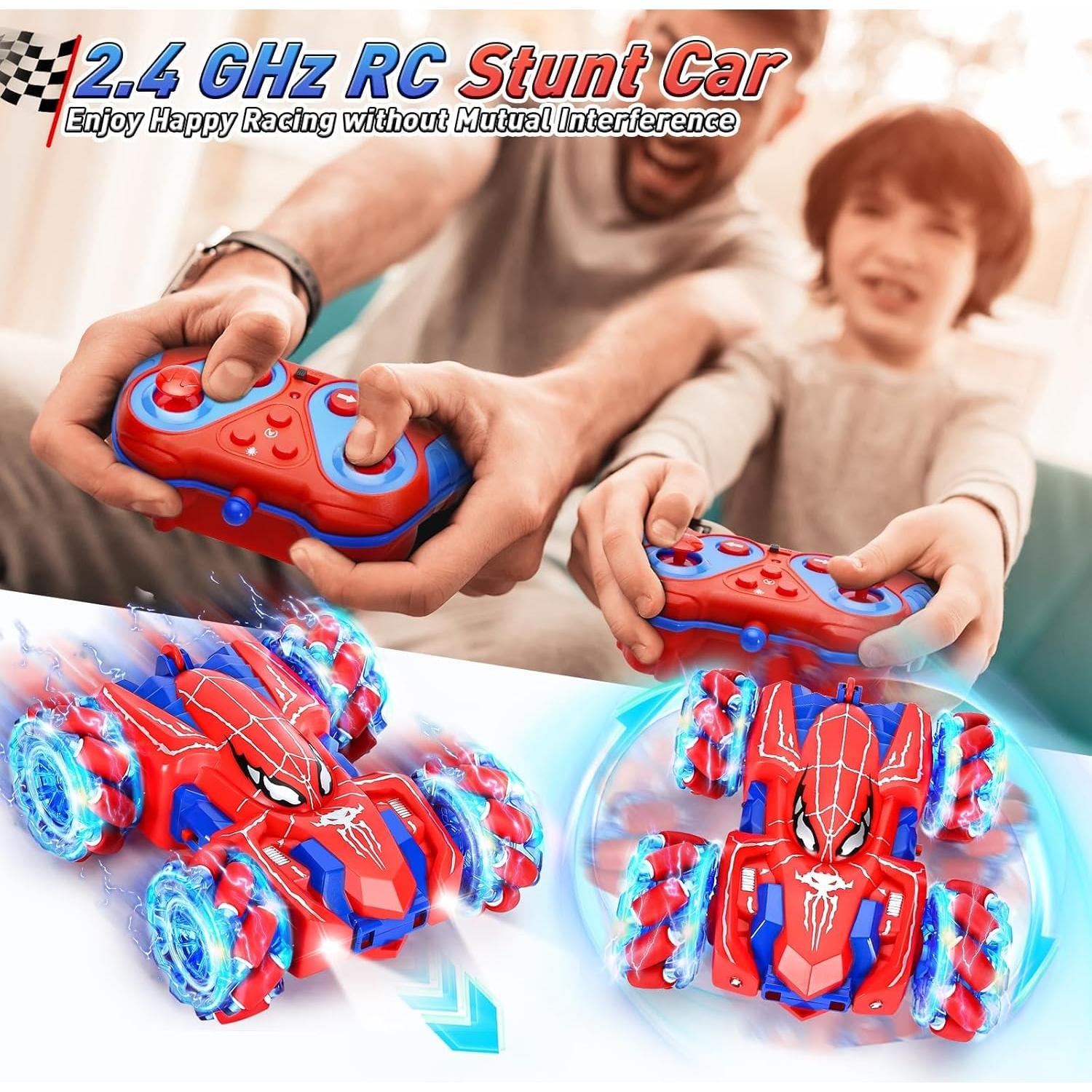 Coche de Control Remoto Beiqiden Spider 4WD Doble Lado Rojo