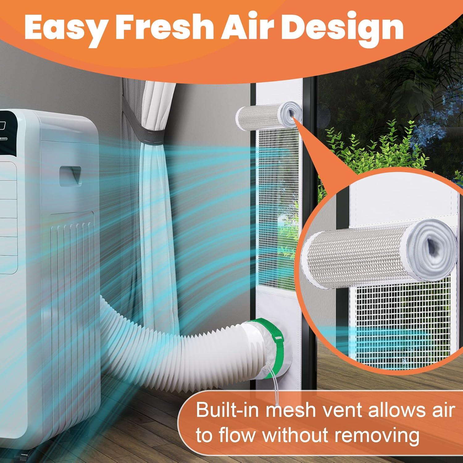 Kit de Ventilación para Puerta AC GCGOODS con Filtro Malla 233.68 cm