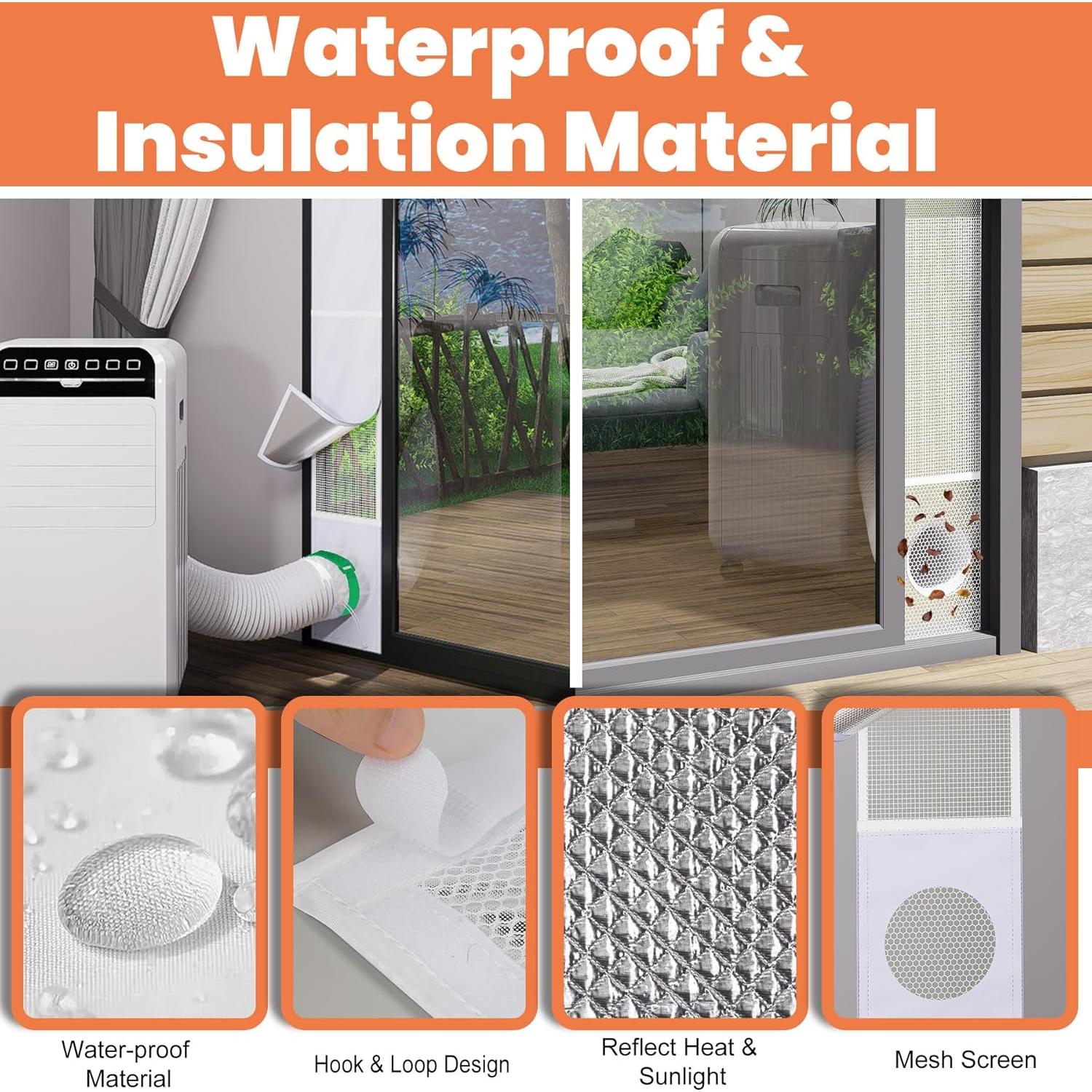 Kit de Ventilación para Puerta AC GCGOODS con Filtro Malla 233.68 cm