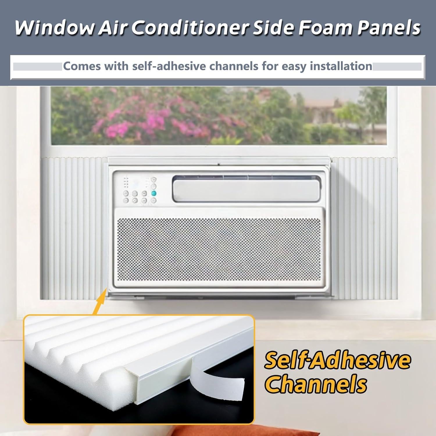 Kit de Paneles Laterales de Espuma Flamorrow para Aire Acondicionado 43x23 cm