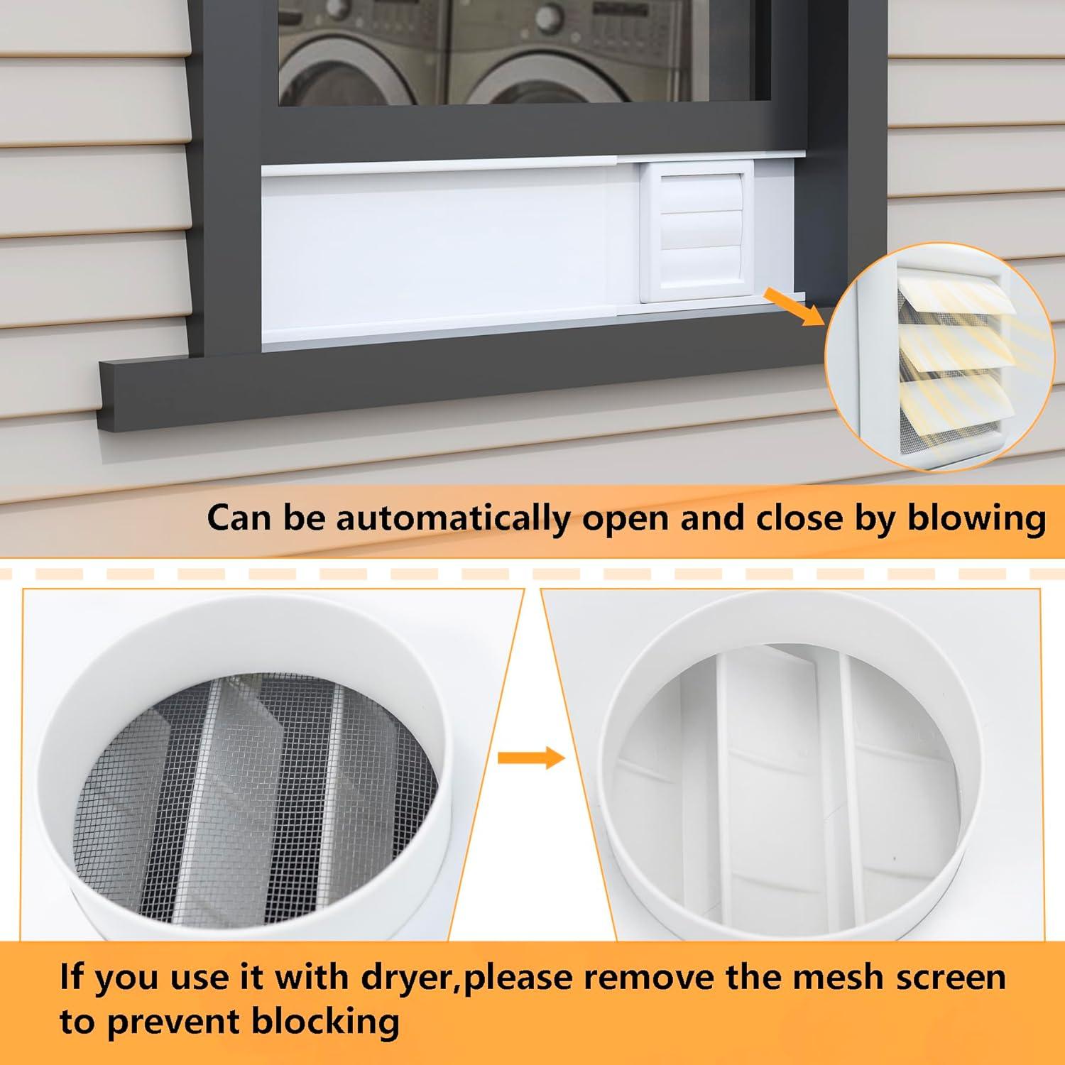 Kit de Ventana para Ventilación de Secadora LBG 4" Ajustable