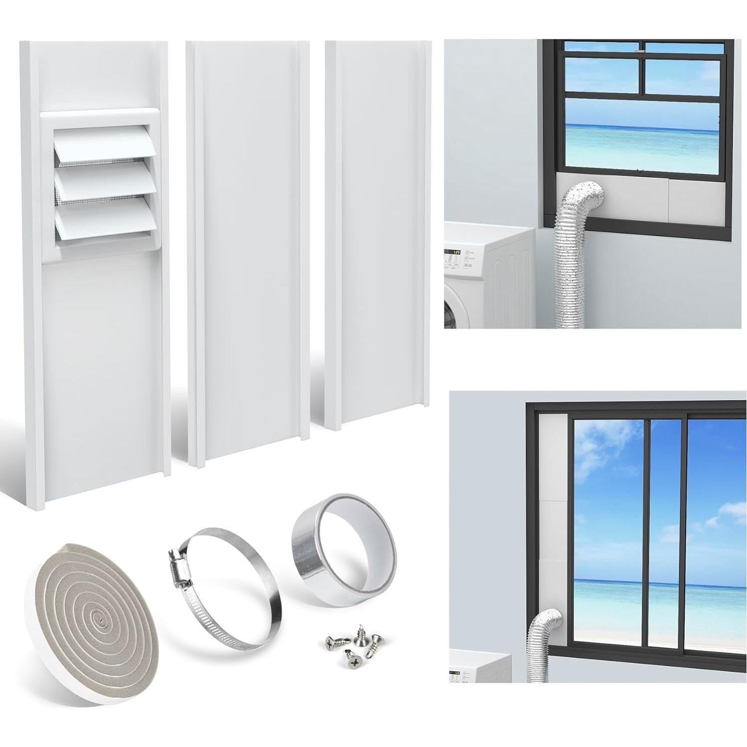 Kit de Ventana para Ventilación de Secadora LBG 4" Ajustable