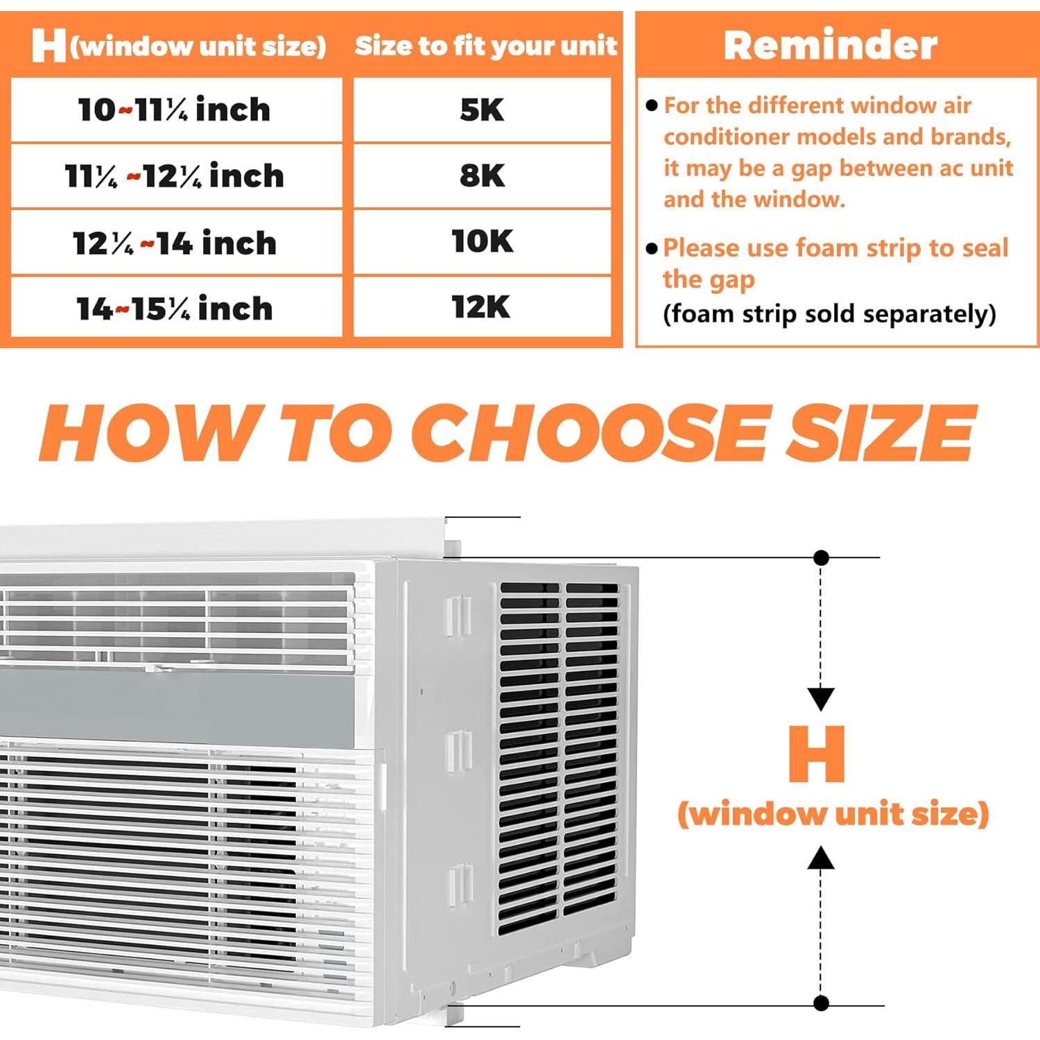 Paneles Laterales Ajustables GCGOODS para Aire Acondicionado 10,000 BTU