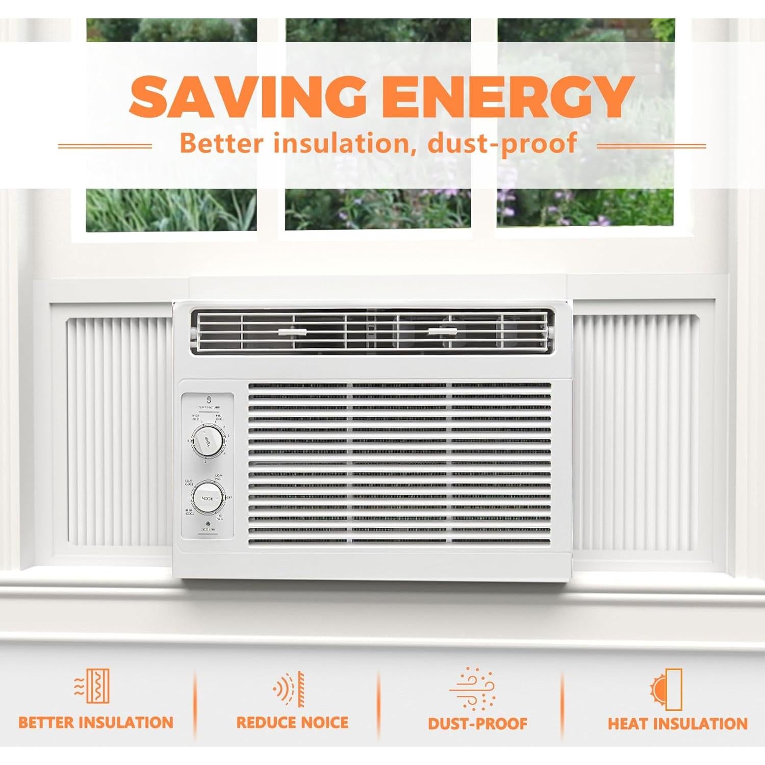 Paneles Laterales Ajustables GCGOODS para Aire Acondicionado 10,000 BTU