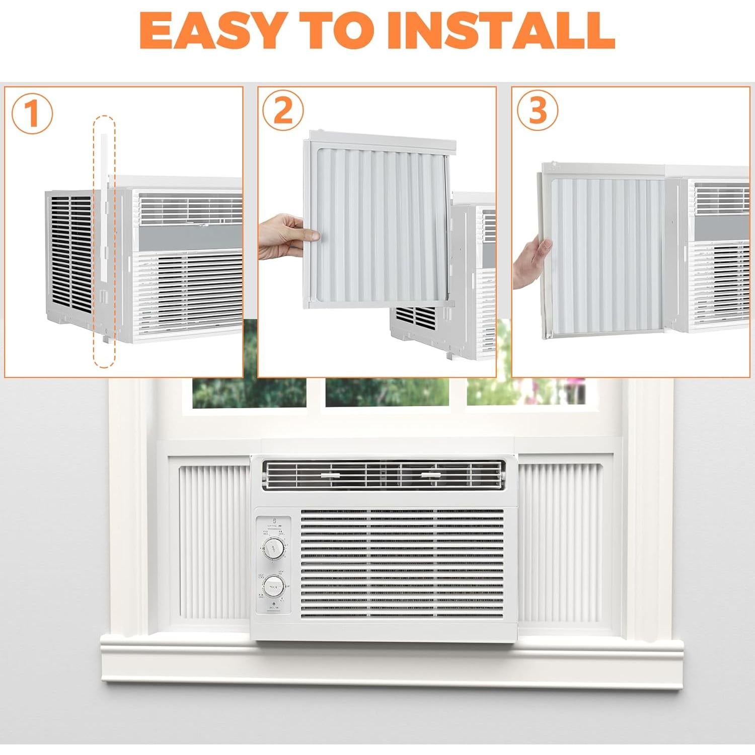 Paneles Laterales Ajustables GCGOODS para Aire Acondicionado 10,000 BTU