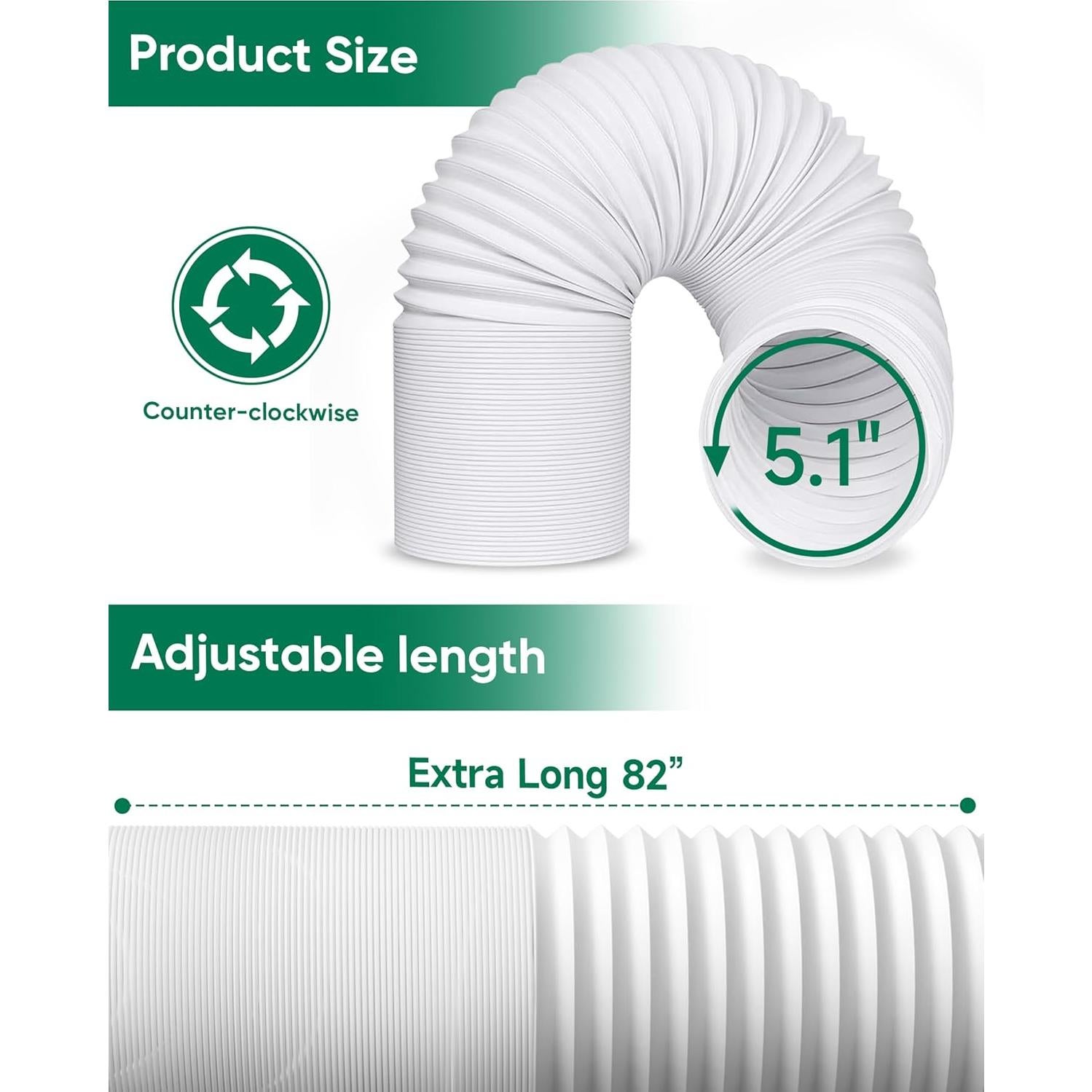 Manguera de Aire Acondicionado Portátil Plusluck 5.1" (12.95 cm)