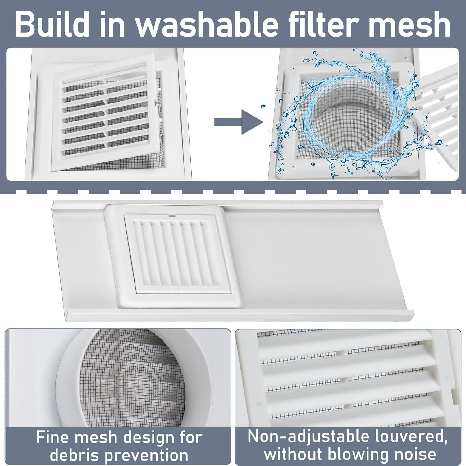 Kit de Ventana para Ventilación de Secadora Flamorrow 4"