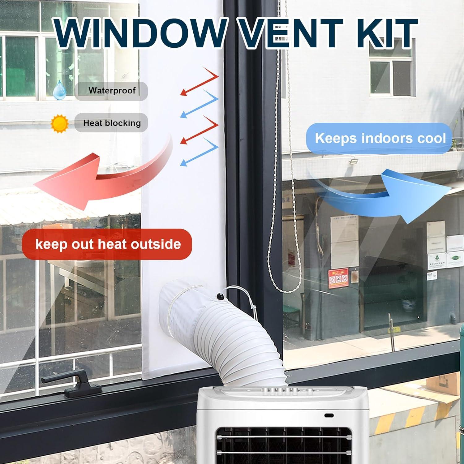 Kit de Sello de Ventana para Aire Acondicionado Nuanchu 25x100-160cm
