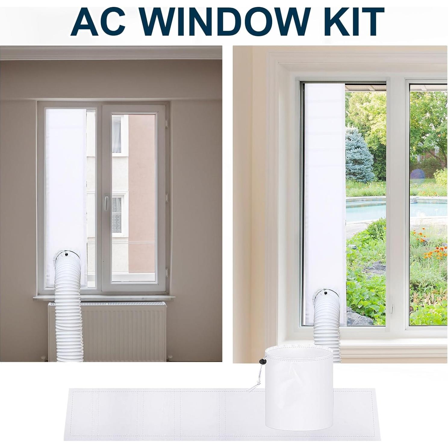 Kit de Sello de Ventana para Aire Acondicionado Nuanchu 25x100-160cm