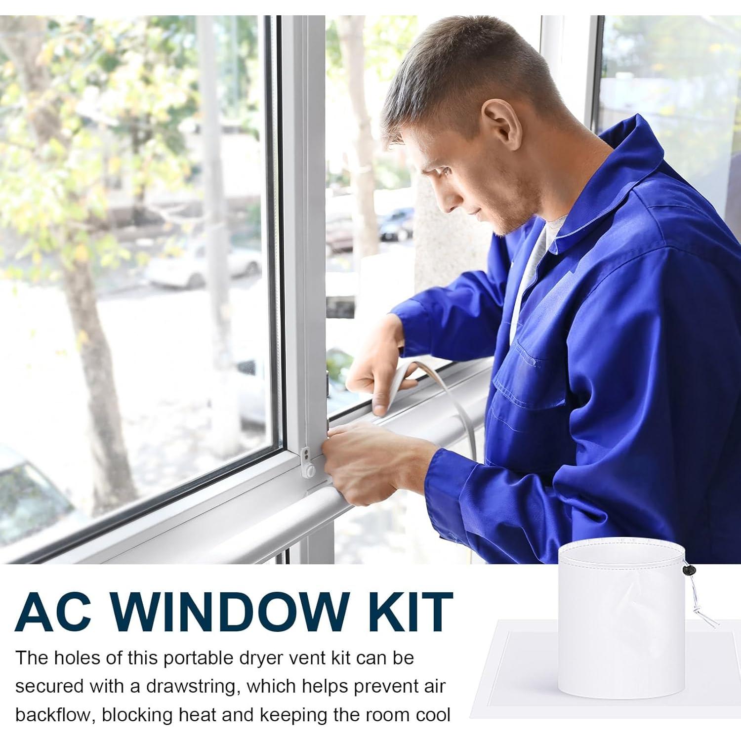 Kit de Sello de Ventana para Aire Acondicionado Nuanchu 25x100-160cm