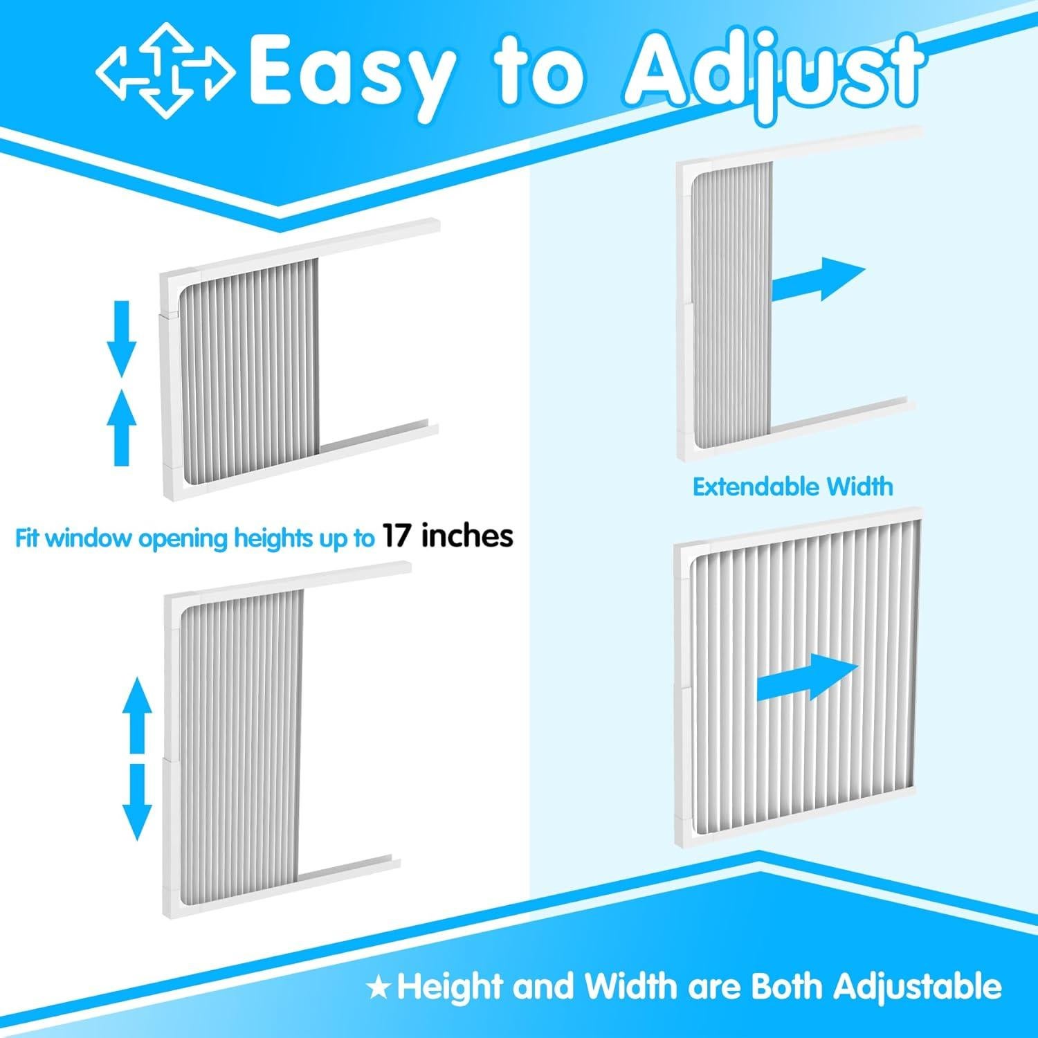 Paneles Laterales Ajustables Air Jade para A/A Ventana 5000-14000 BTU