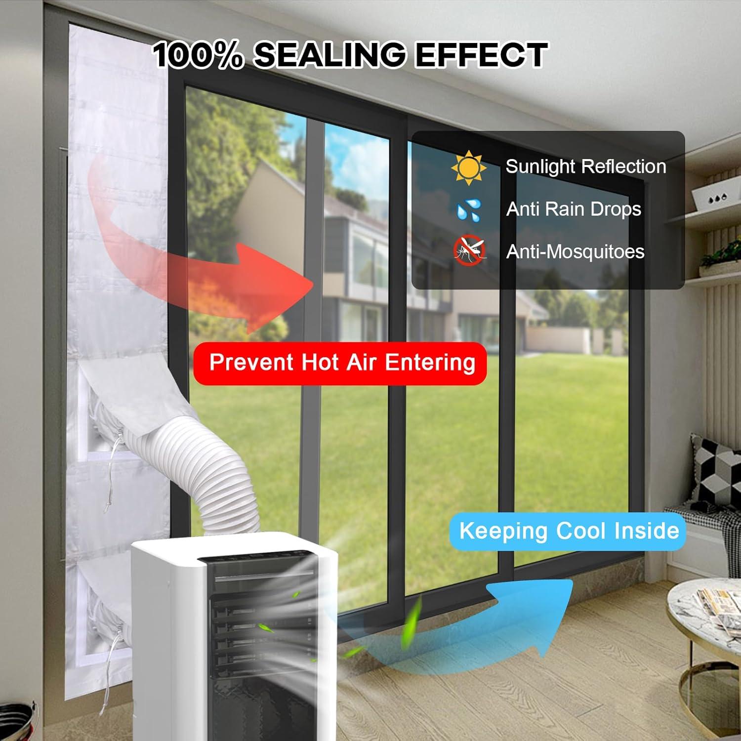 Kit de Ventilación Kifiray para Ventana de Aire Acondicionado 28x162cm