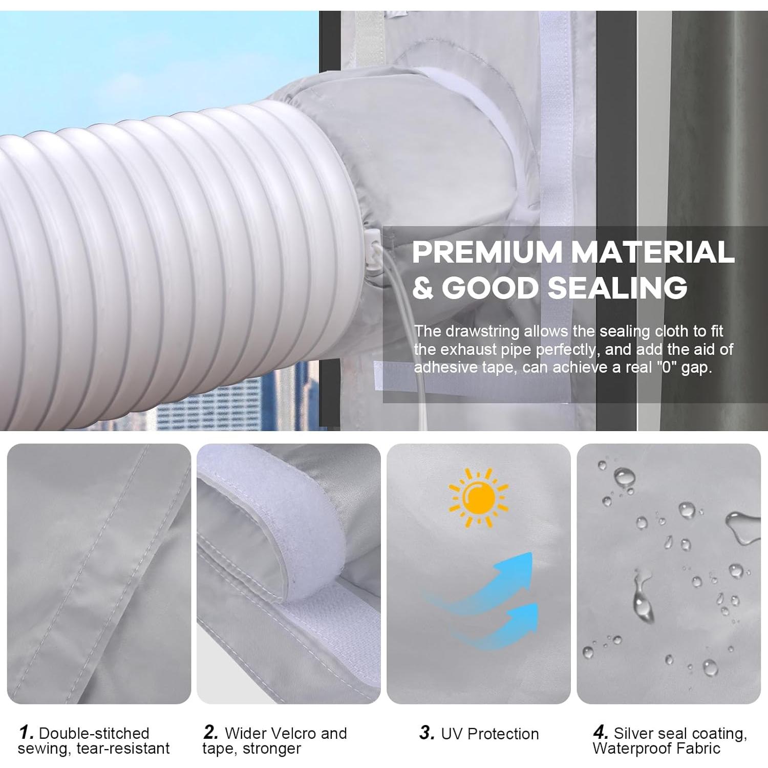 Kit de Ventilación Kifiray para Ventana de Aire Acondicionado 28x162cm