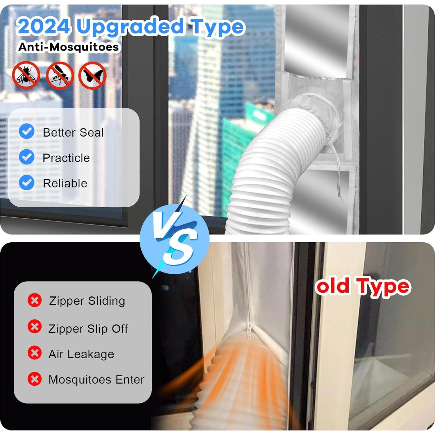 Kit de Ventilación Kifiray para Ventana de Aire Acondicionado 28x162cm