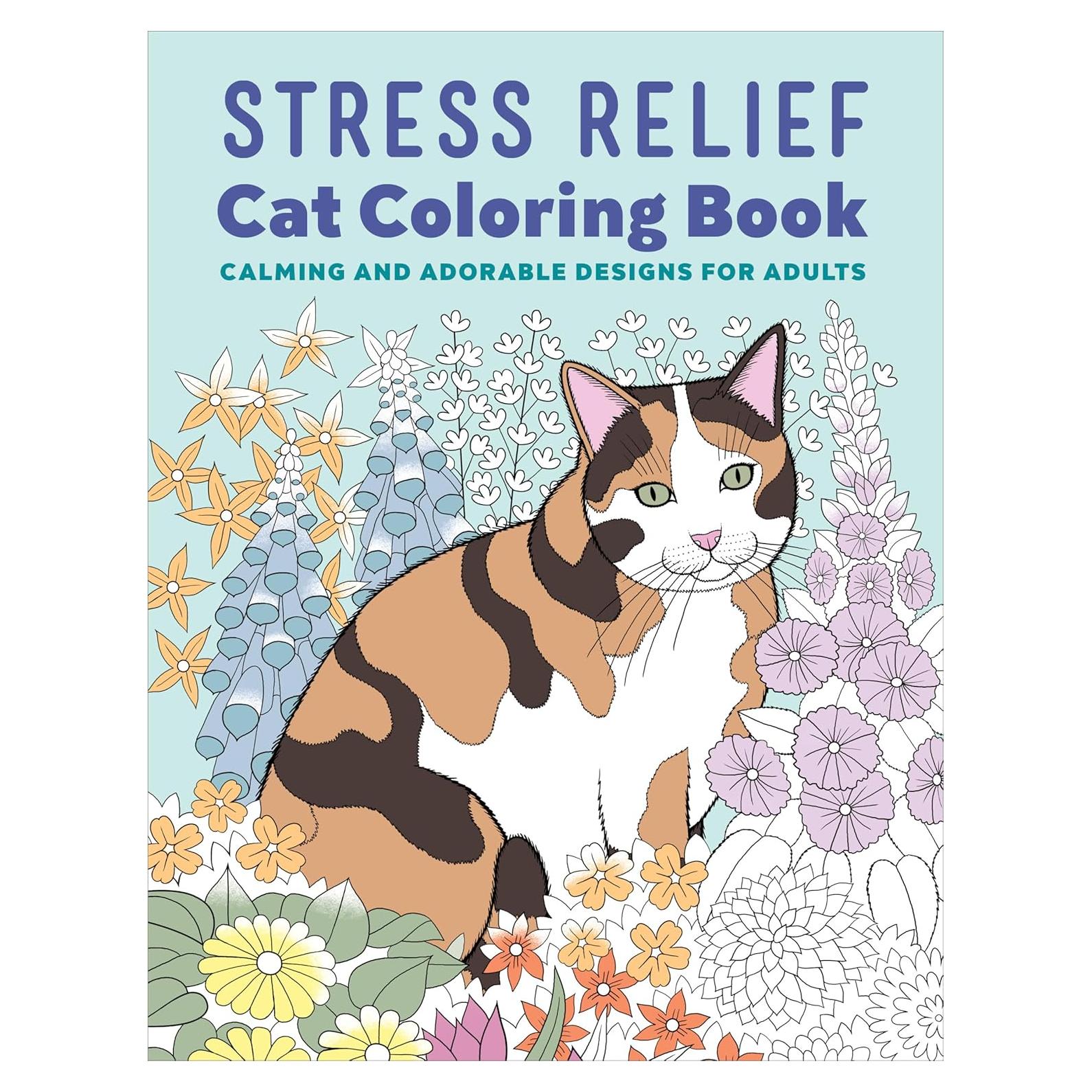 Stress Relief Cat Coloring Book: Calming and Adorable Designs for Adults