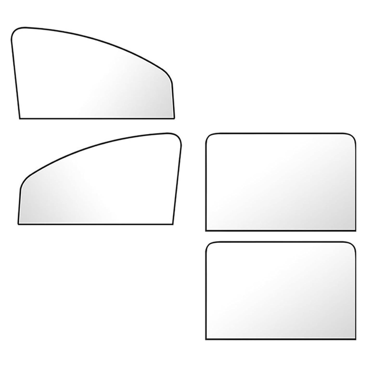 Cortinas de Privacidad para Automóviles Arwrilt 4 PCS Plata